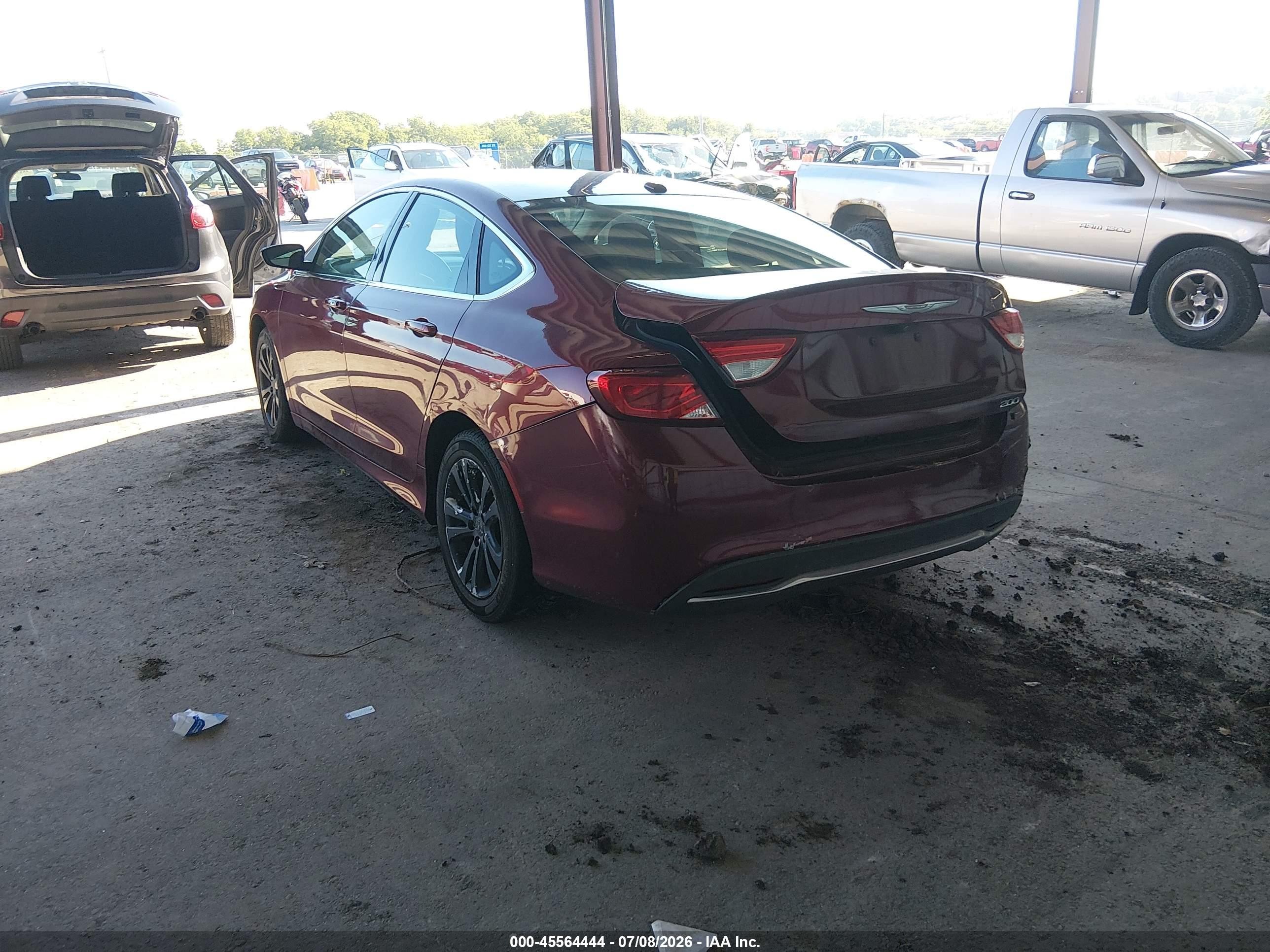2015 Chrysler 200 Limited Maroon vin: 1C3CCCAB3FN721466