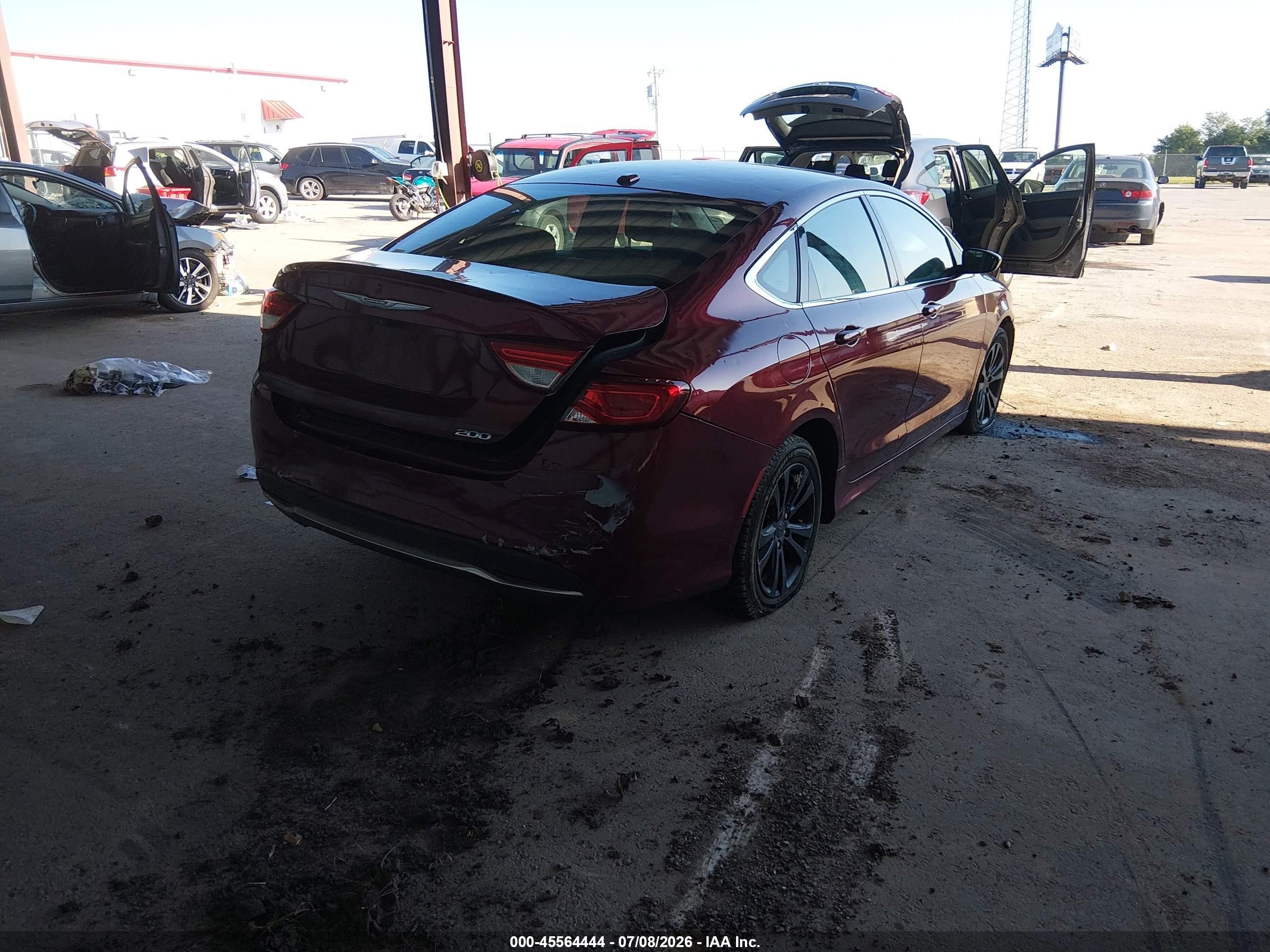 2015 Chrysler 200 Limited Maroon vin: 1C3CCCAB3FN721466