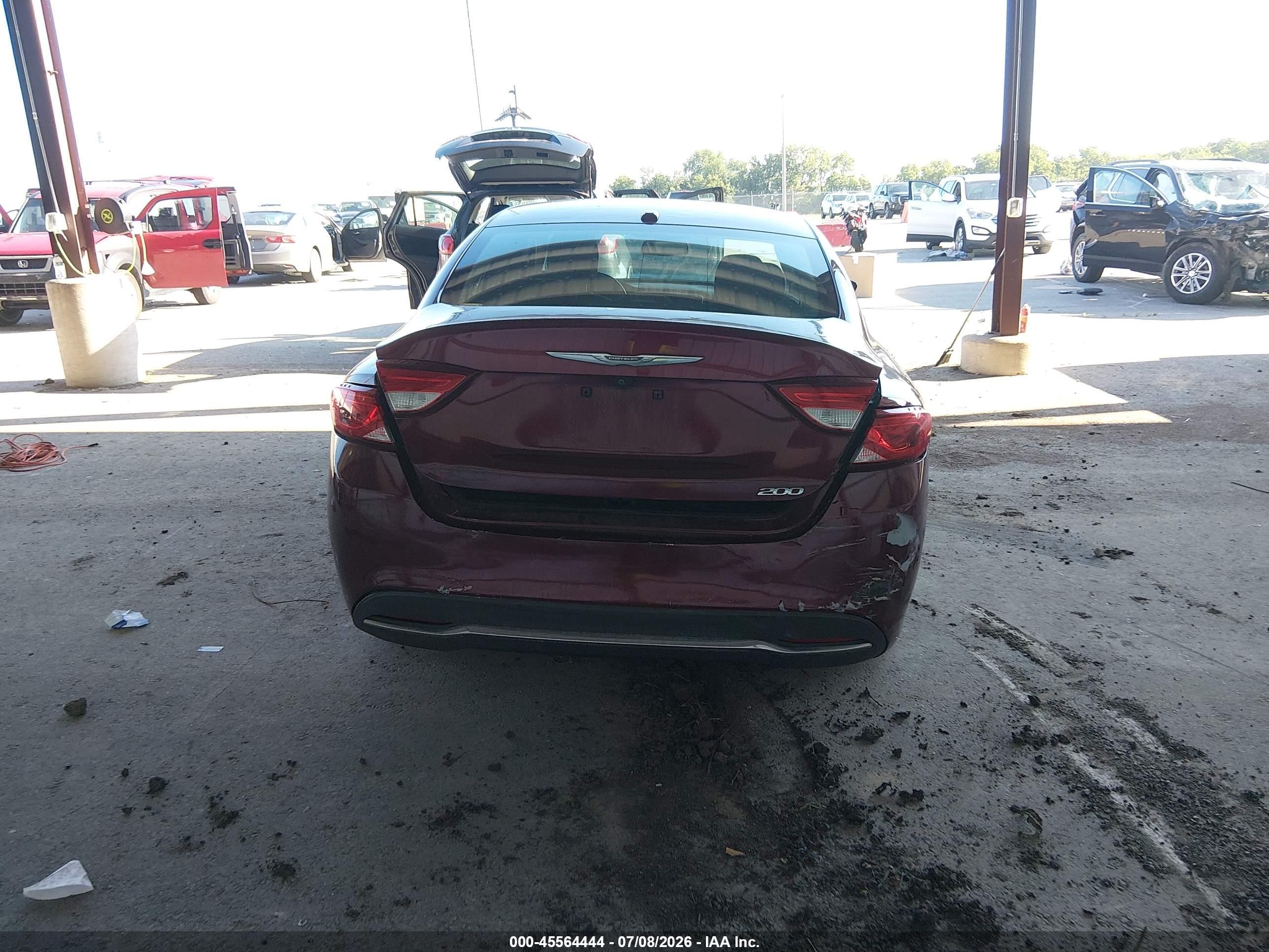 2015 Chrysler 200 Limited Maroon vin: 1C3CCCAB3FN721466