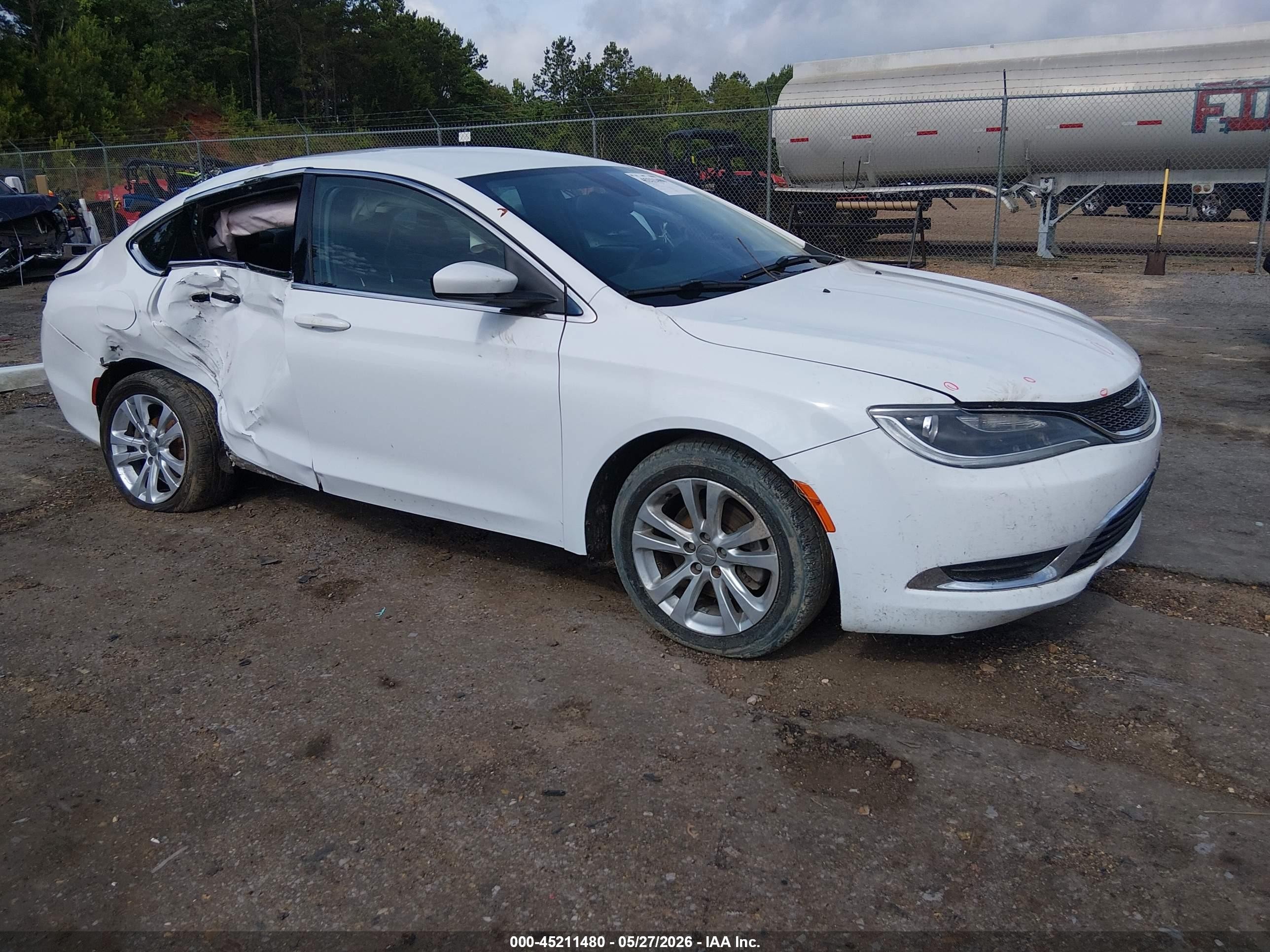 2015 Chrysler 200 Limited Белый vin: 1C3CCCAB3FN723931