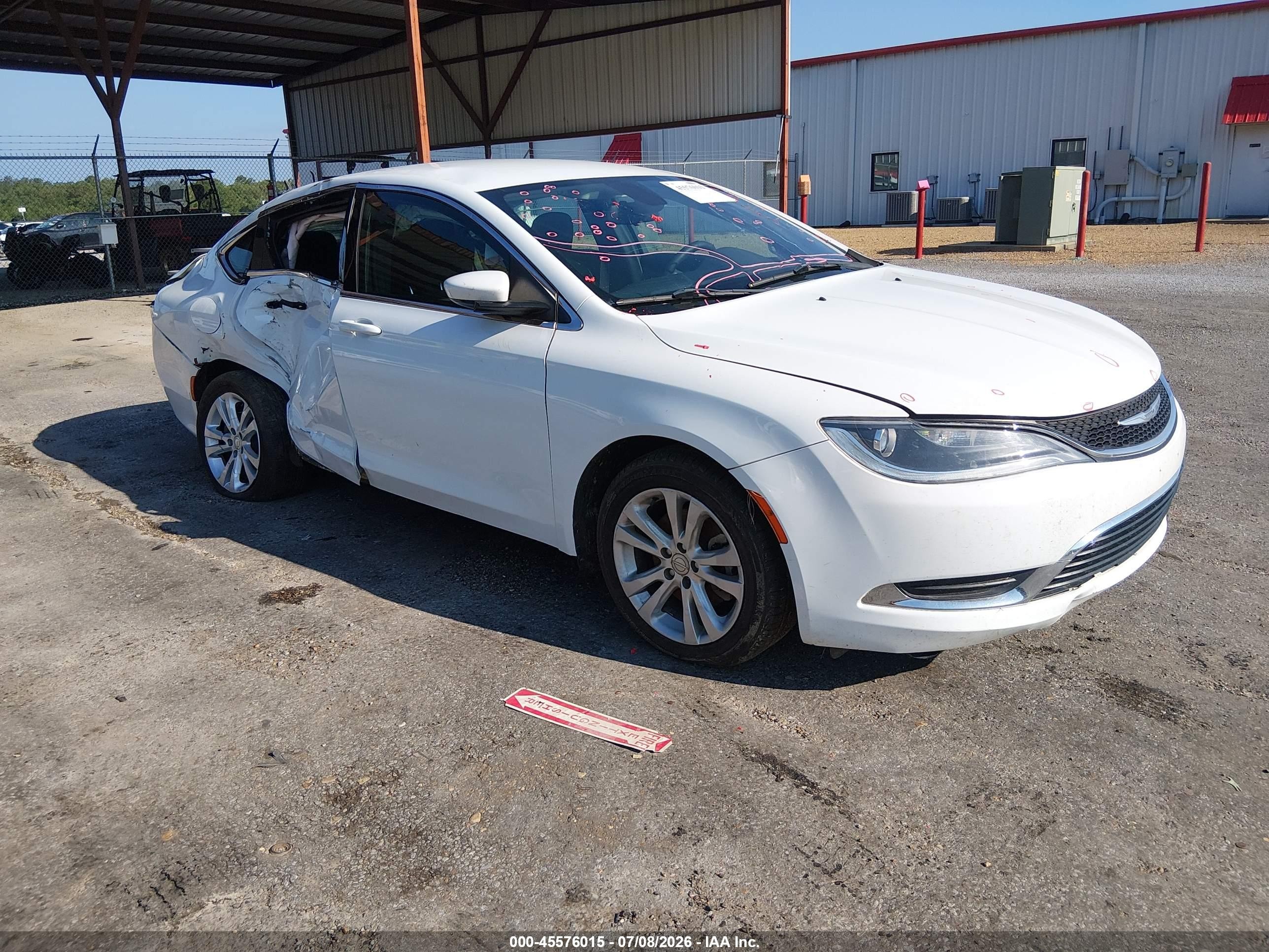2015 Chrysler 200 Limited White vin: 1C3CCCAB3FN723931