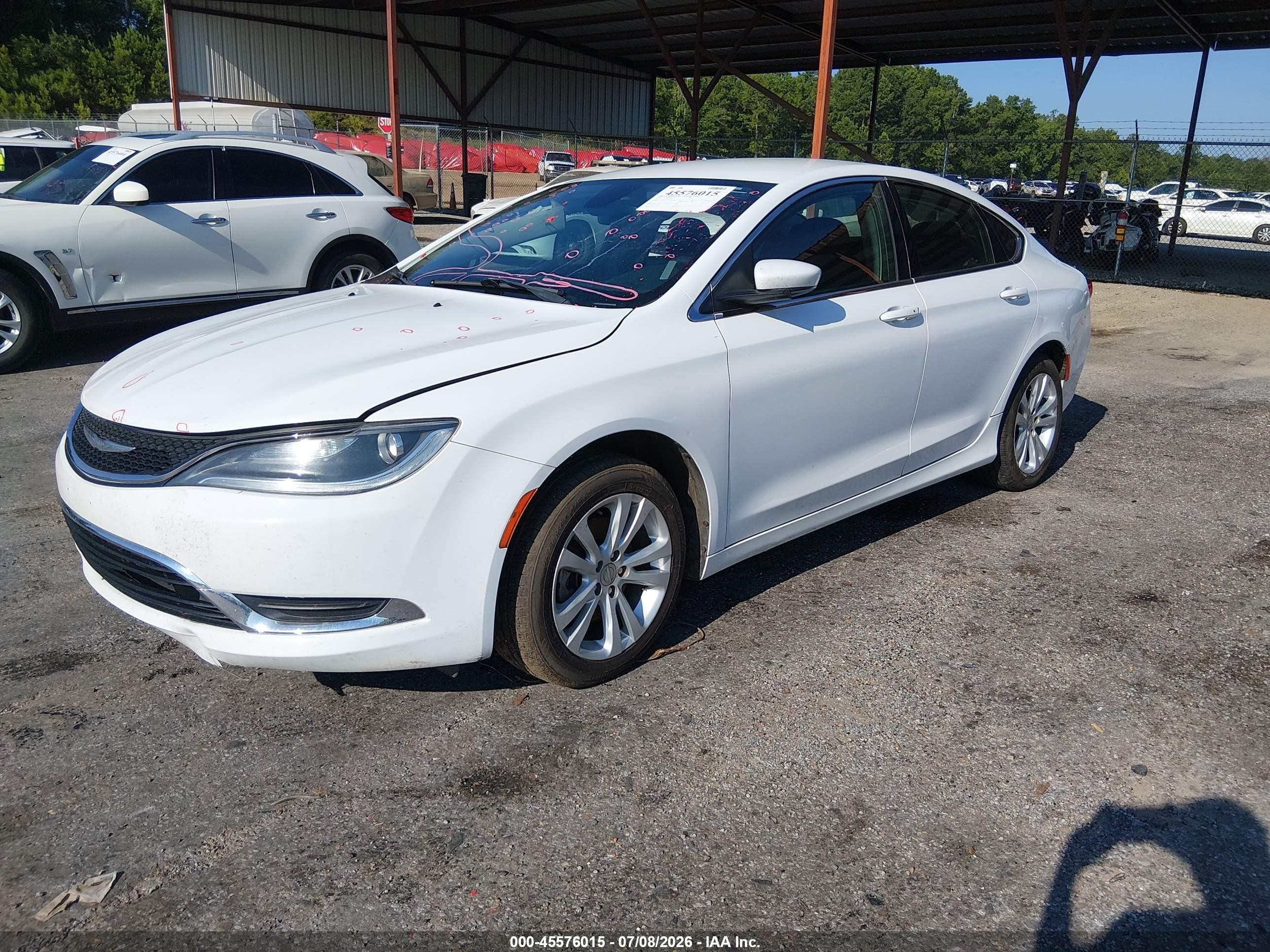 2015 Chrysler 200 Limited White vin: 1C3CCCAB3FN723931