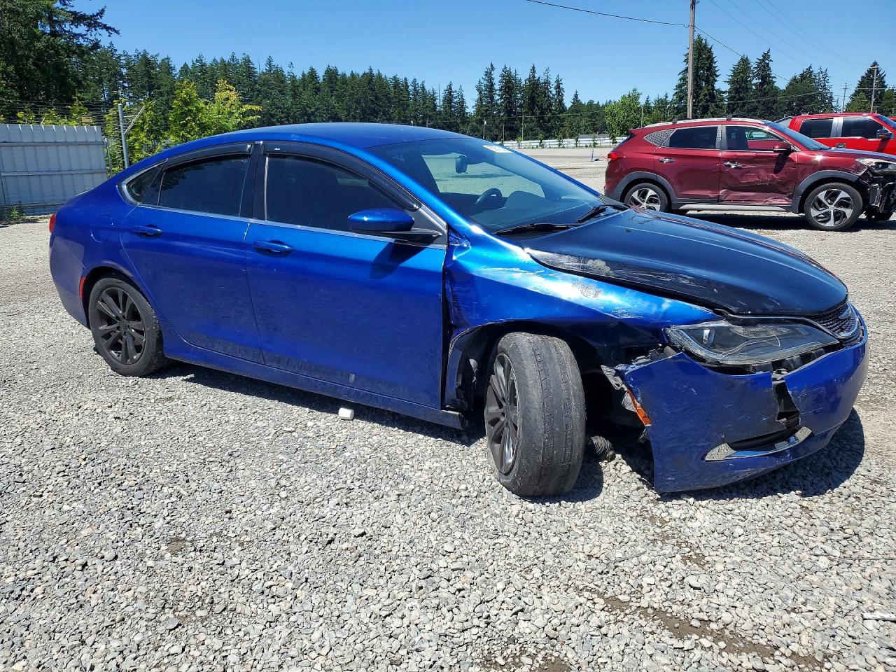 2015 Chrysler 200 Limited Синий vin: 1C3CCCAB3FN732094