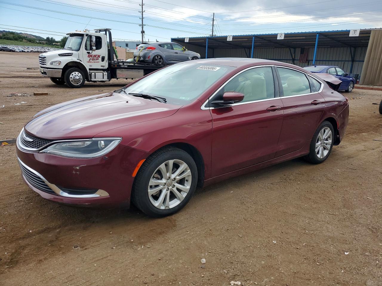 2016 Chrysler 200 Limited Бордовый vin: 1C3CCCAB3GN165516