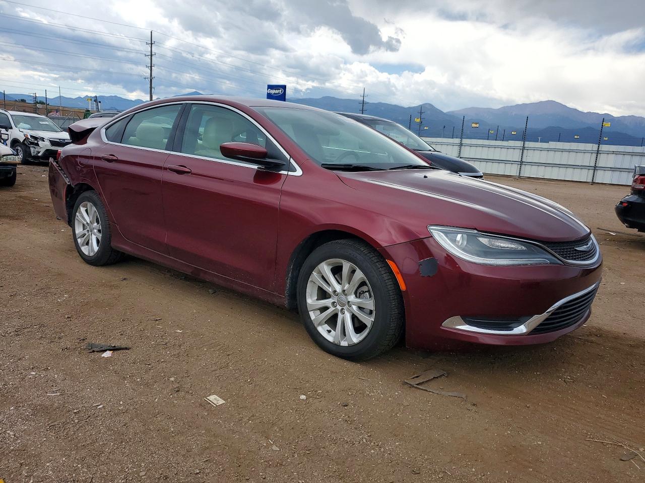 2016 Chrysler 200 Limited Burgundy vin: 1C3CCCAB3GN165516