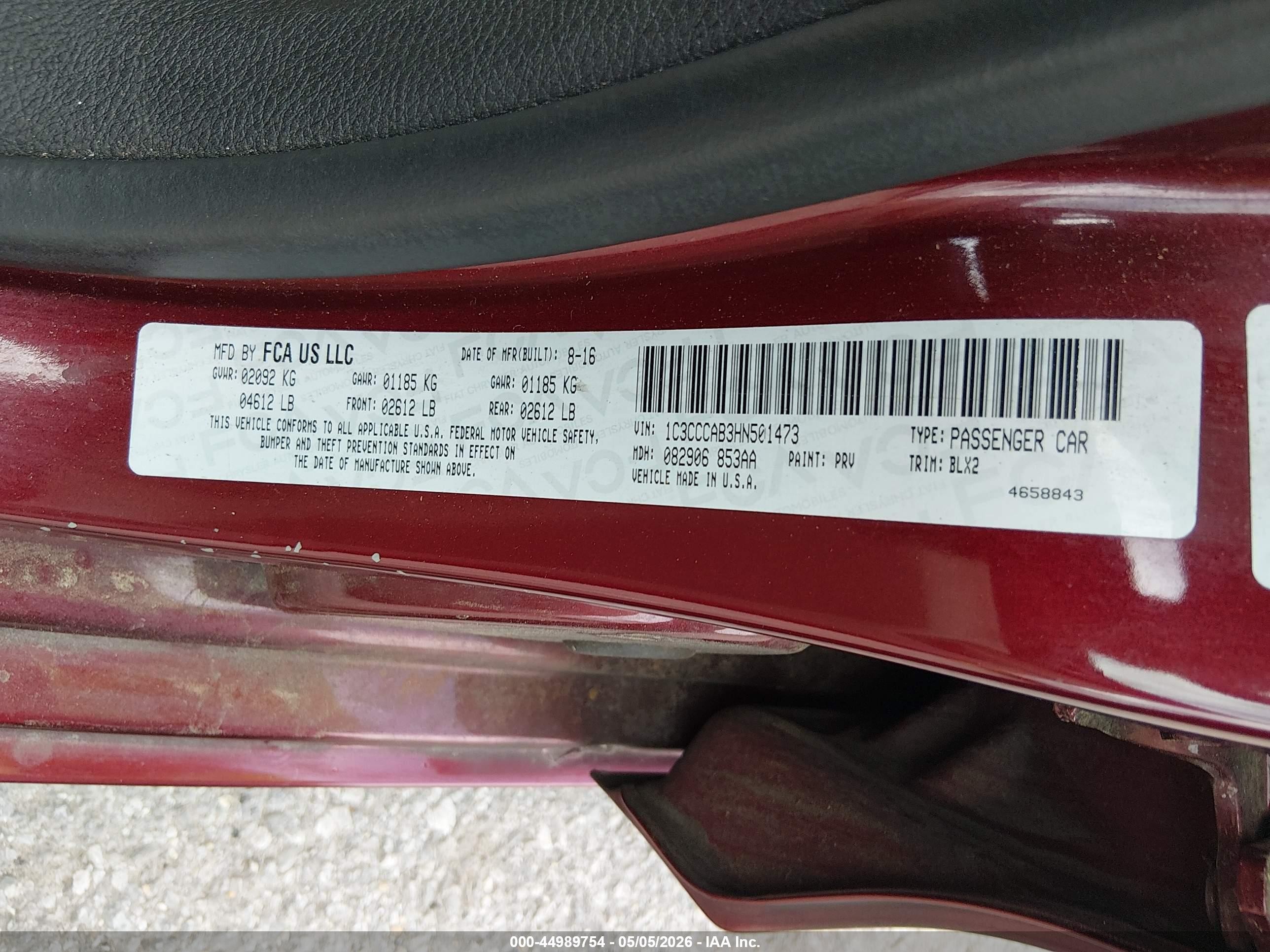 2017 Chrysler 200 Limited Platinum Red vin: 1C3CCCAB3HN501473