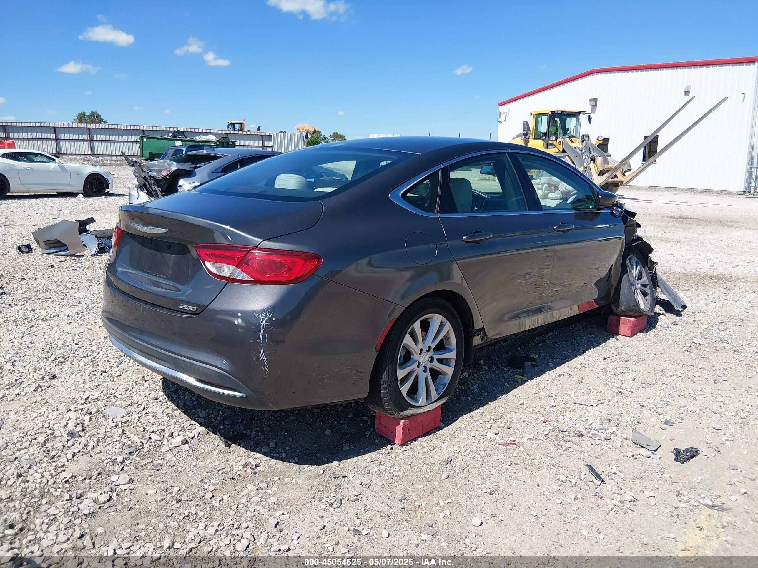 2015 Chrysler 200 Limited Серый vin: 1C3CCCAB4FN537315