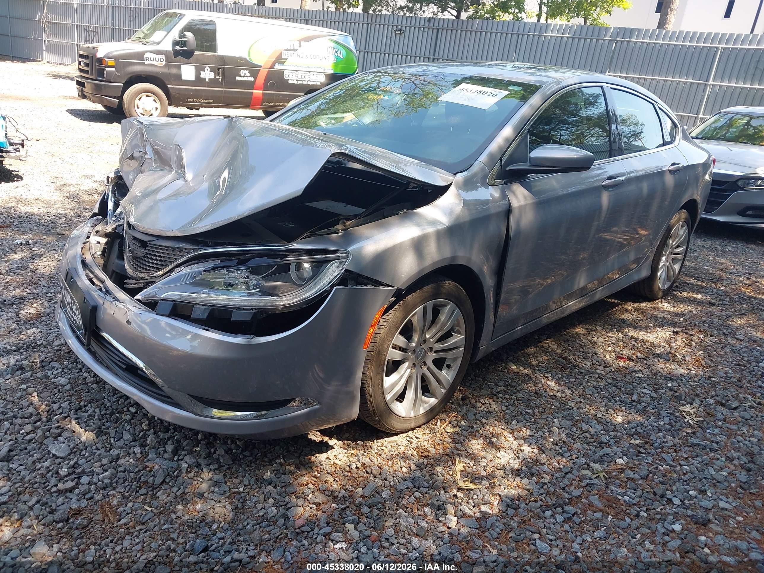 2015 Chrysler 200 Limited Gray vin: 1C3CCCAB4FN539498