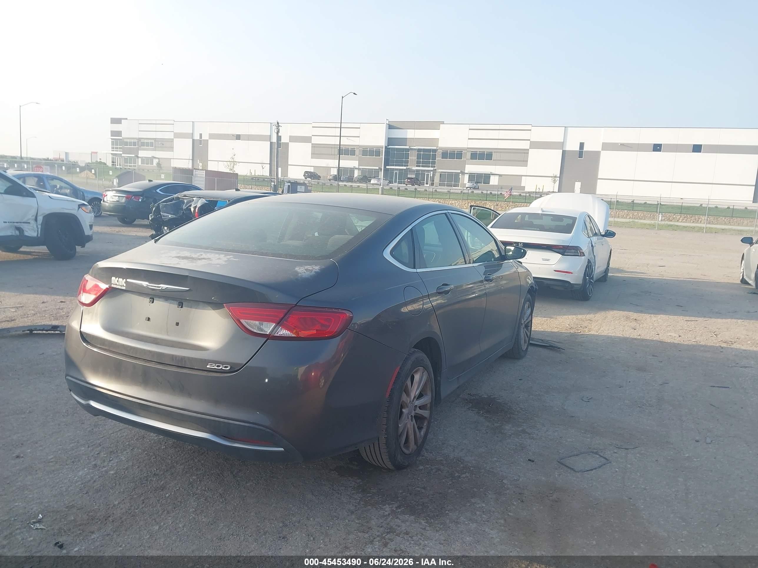 2015 Chrysler 200 Limited Gray vin: 1C3CCCAB4FN562750