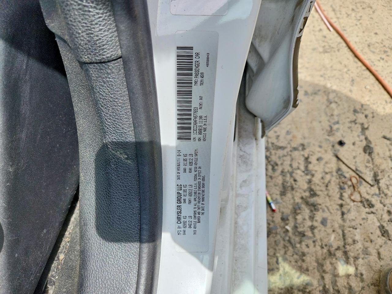 2015 Chrysler 200 Limited Белый vin: 1C3CCCAB4FN577653