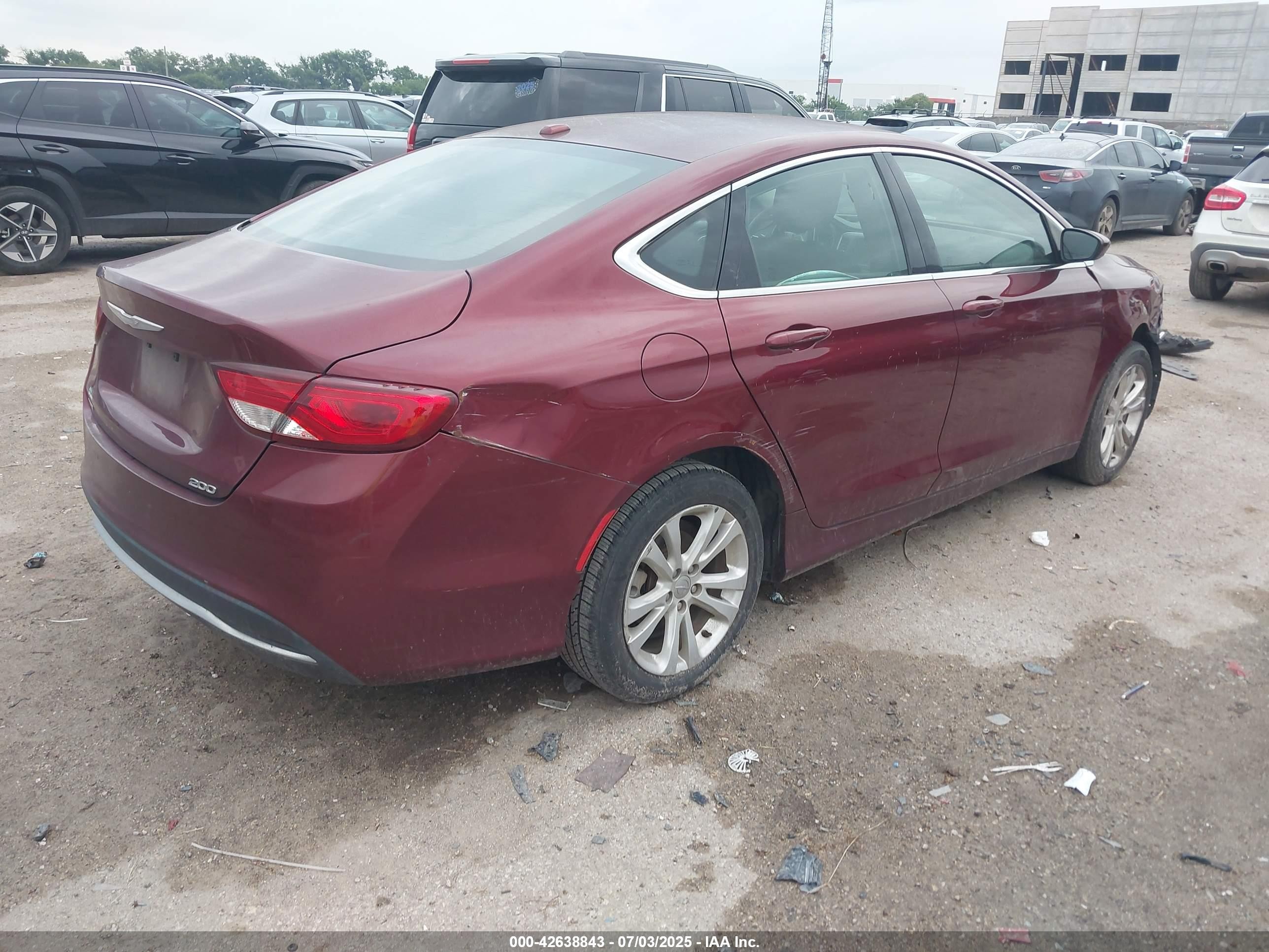 2015 Chrysler 200 Limited Red vin: 1C3CCCAB4FN607041