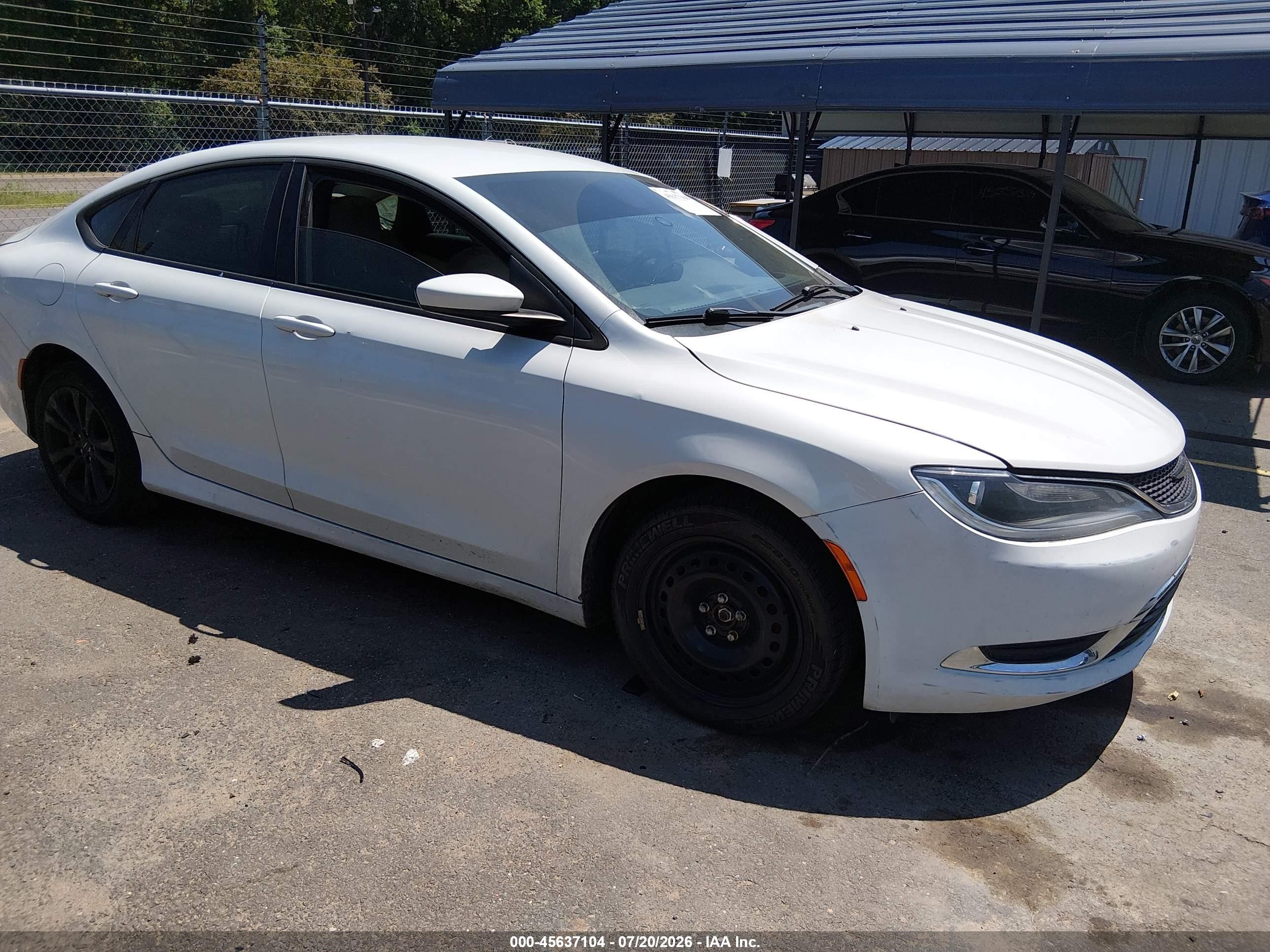 2015 Chrysler 200 Limited White vin: 1C3CCCAB4FN607119