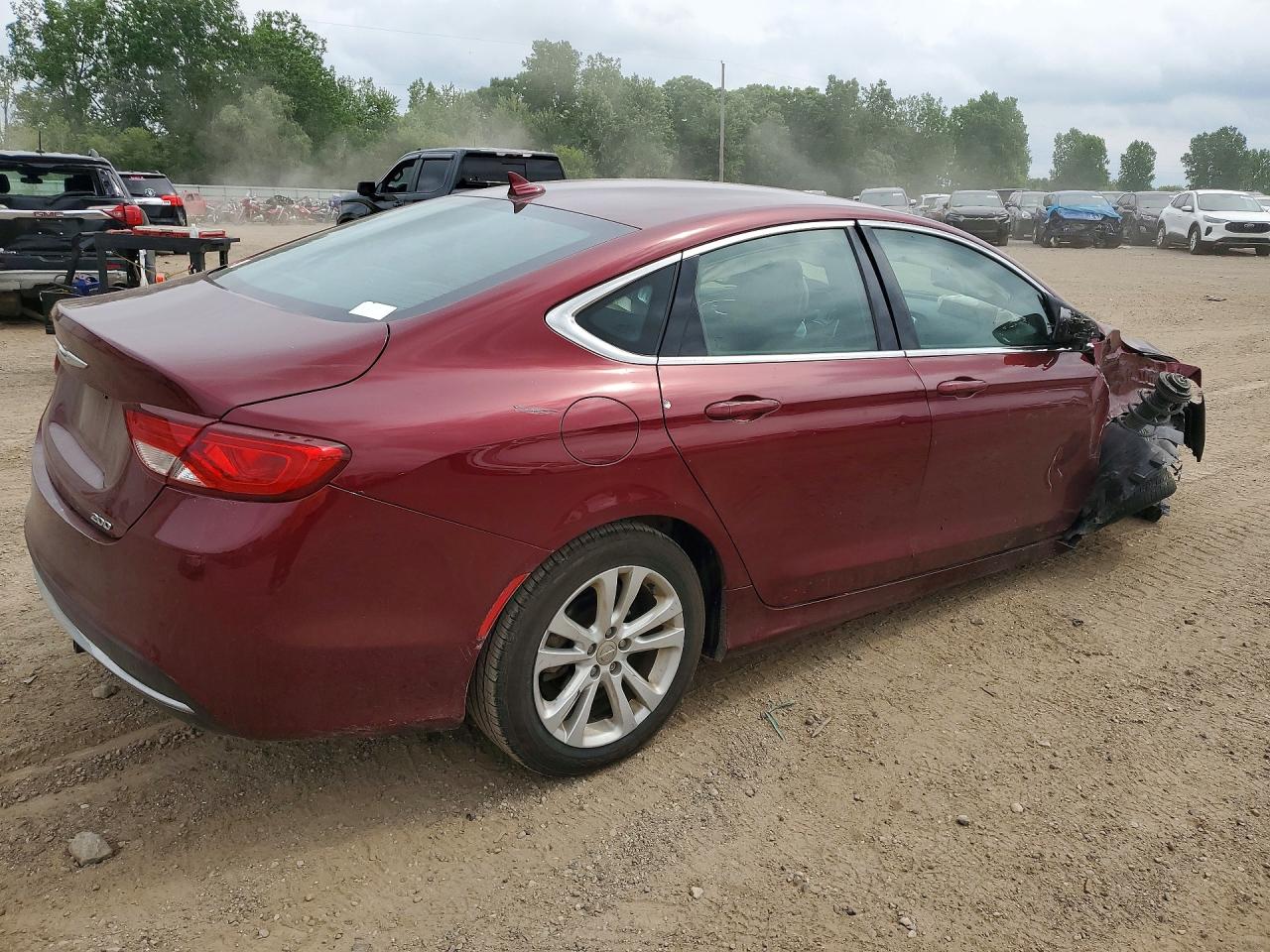 2015 Chrysler 200 Limited Red vin: 1C3CCCAB4FN614507