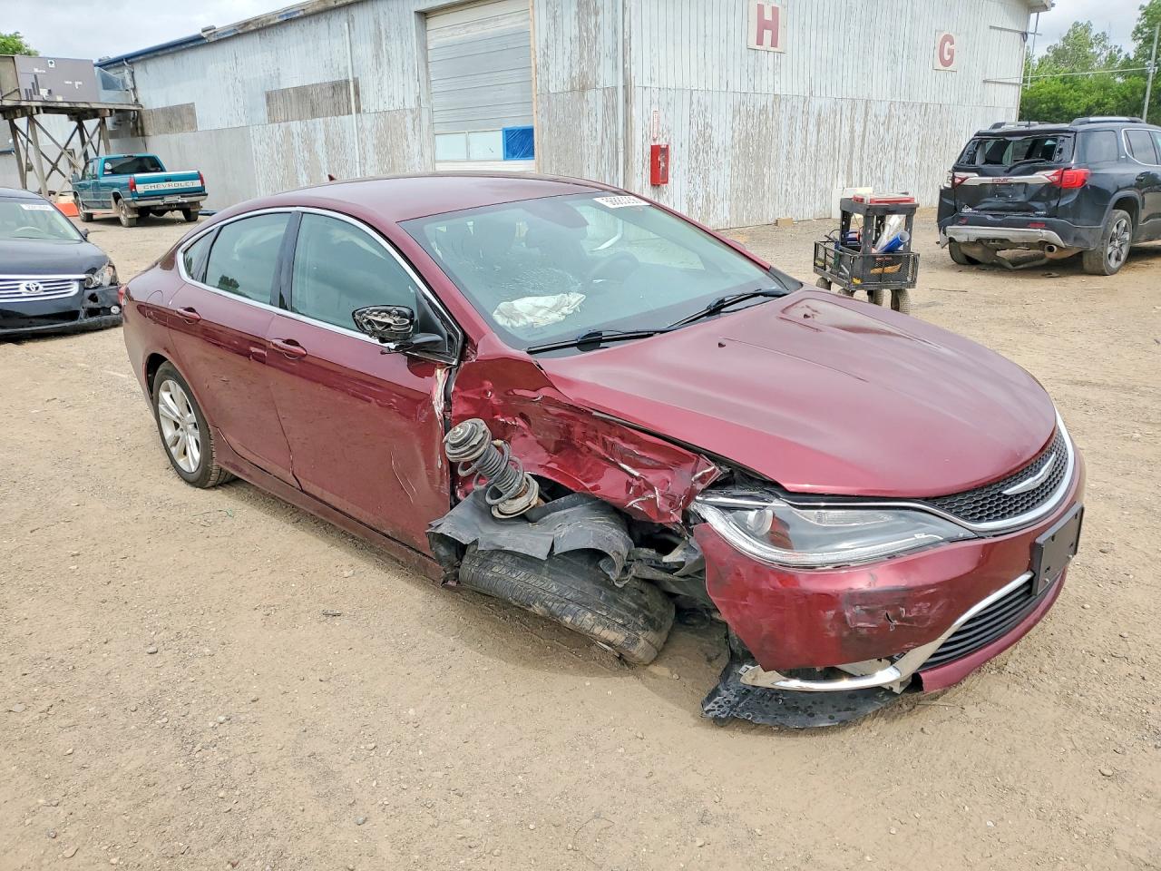 2015 Chrysler 200 Limited Red vin: 1C3CCCAB4FN614507