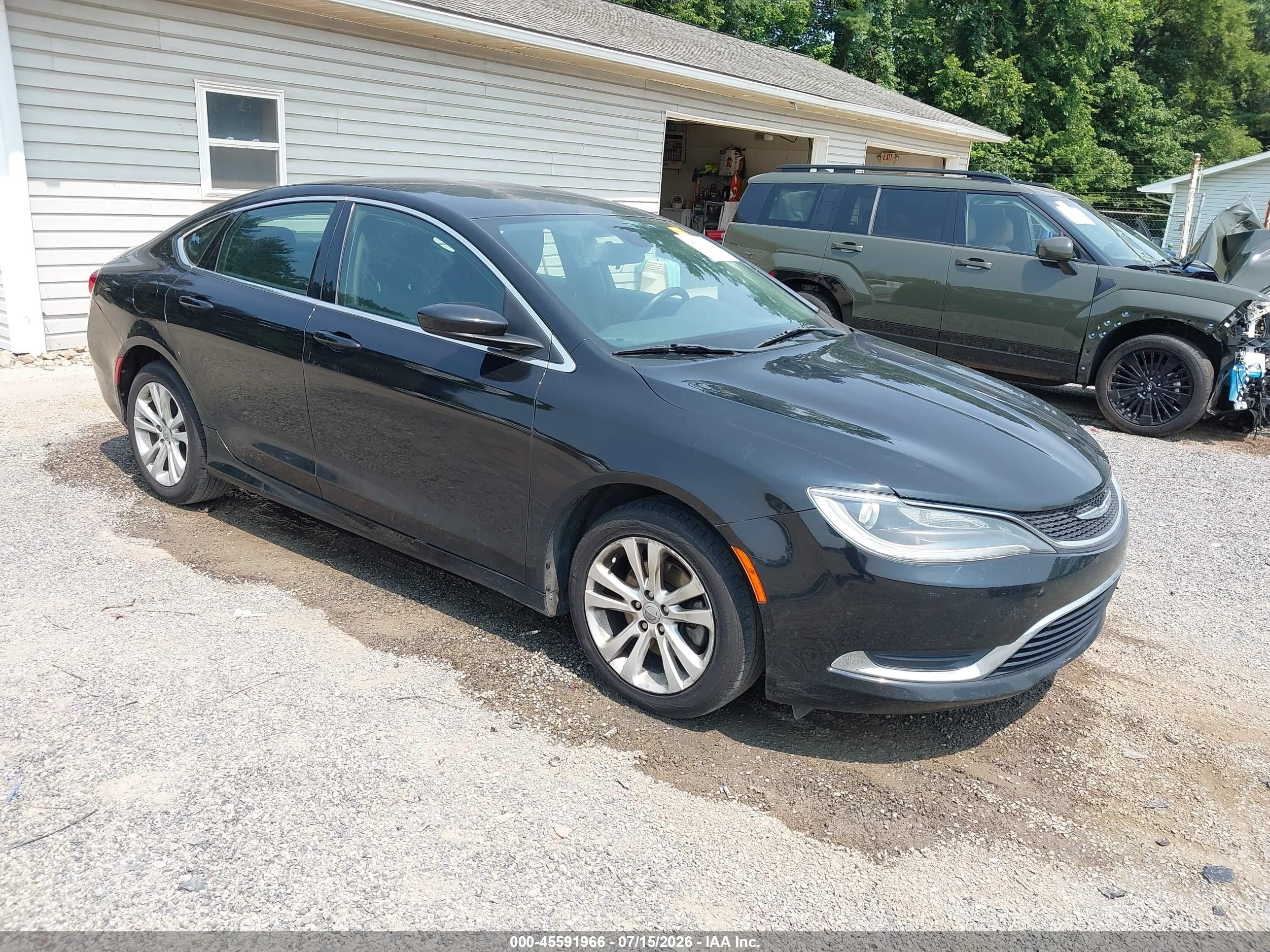 2015 Chrysler 200 Limited Black vin: 1C3CCCAB4FN617455