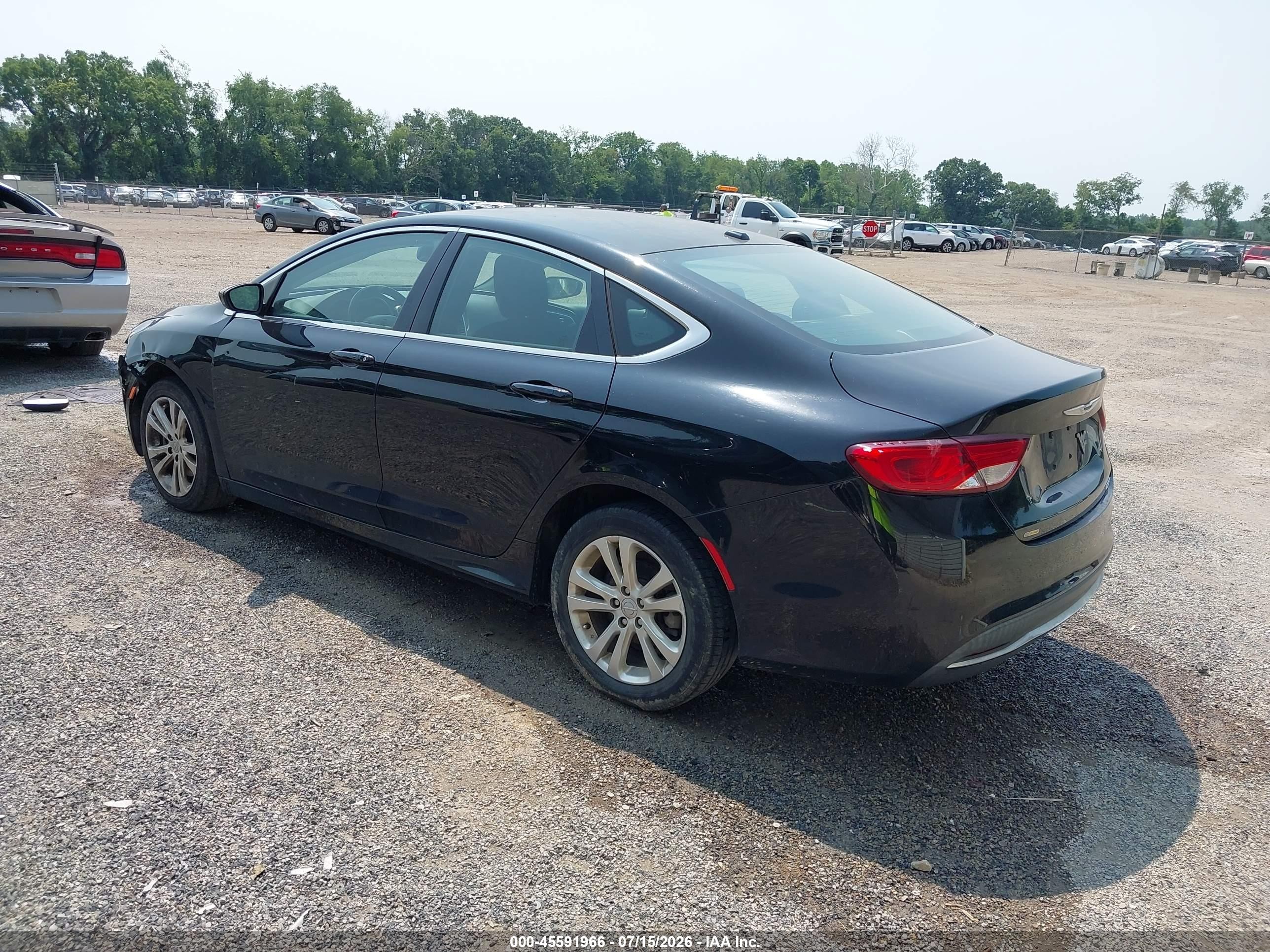 2015 Chrysler 200 Limited Black vin: 1C3CCCAB4FN617455