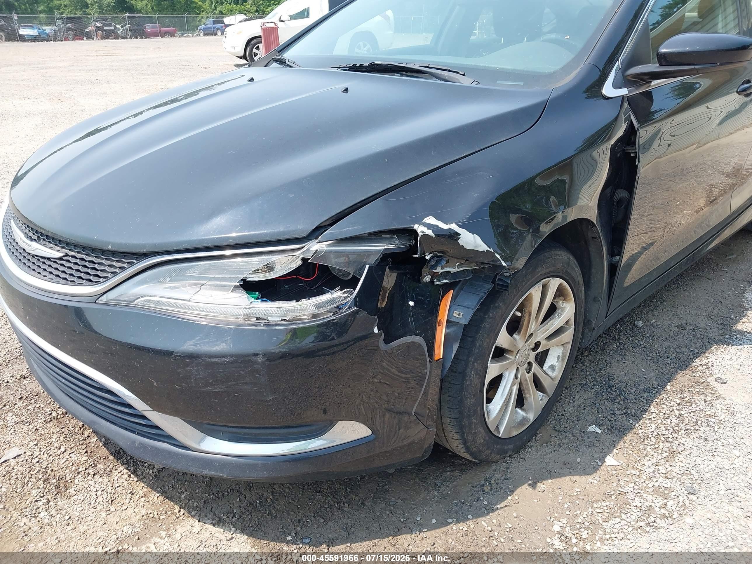 2015 Chrysler 200 Limited Black vin: 1C3CCCAB4FN617455