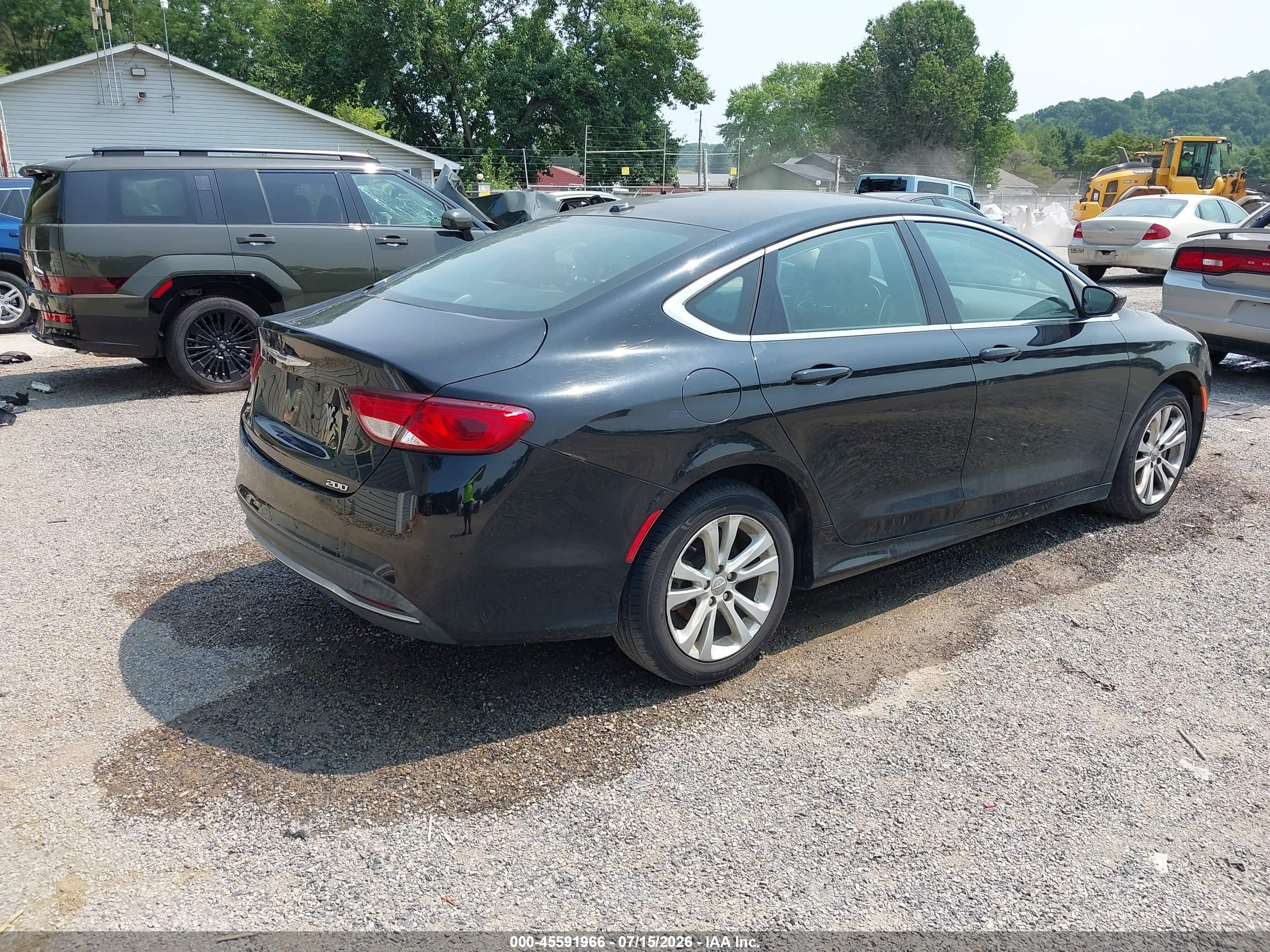 2015 Chrysler 200 Limited Black vin: 1C3CCCAB4FN617455