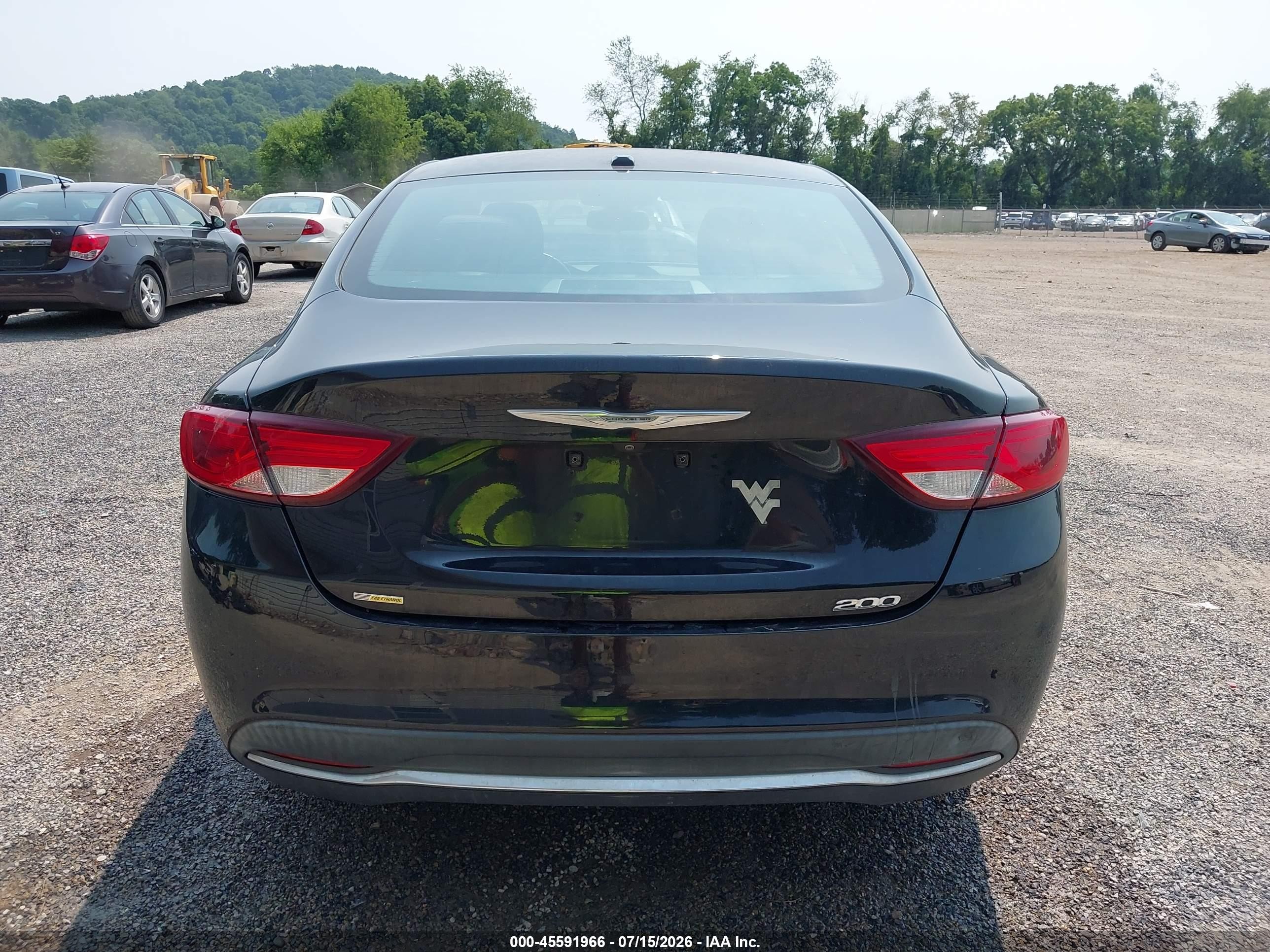 2015 Chrysler 200 Limited Black vin: 1C3CCCAB4FN617455