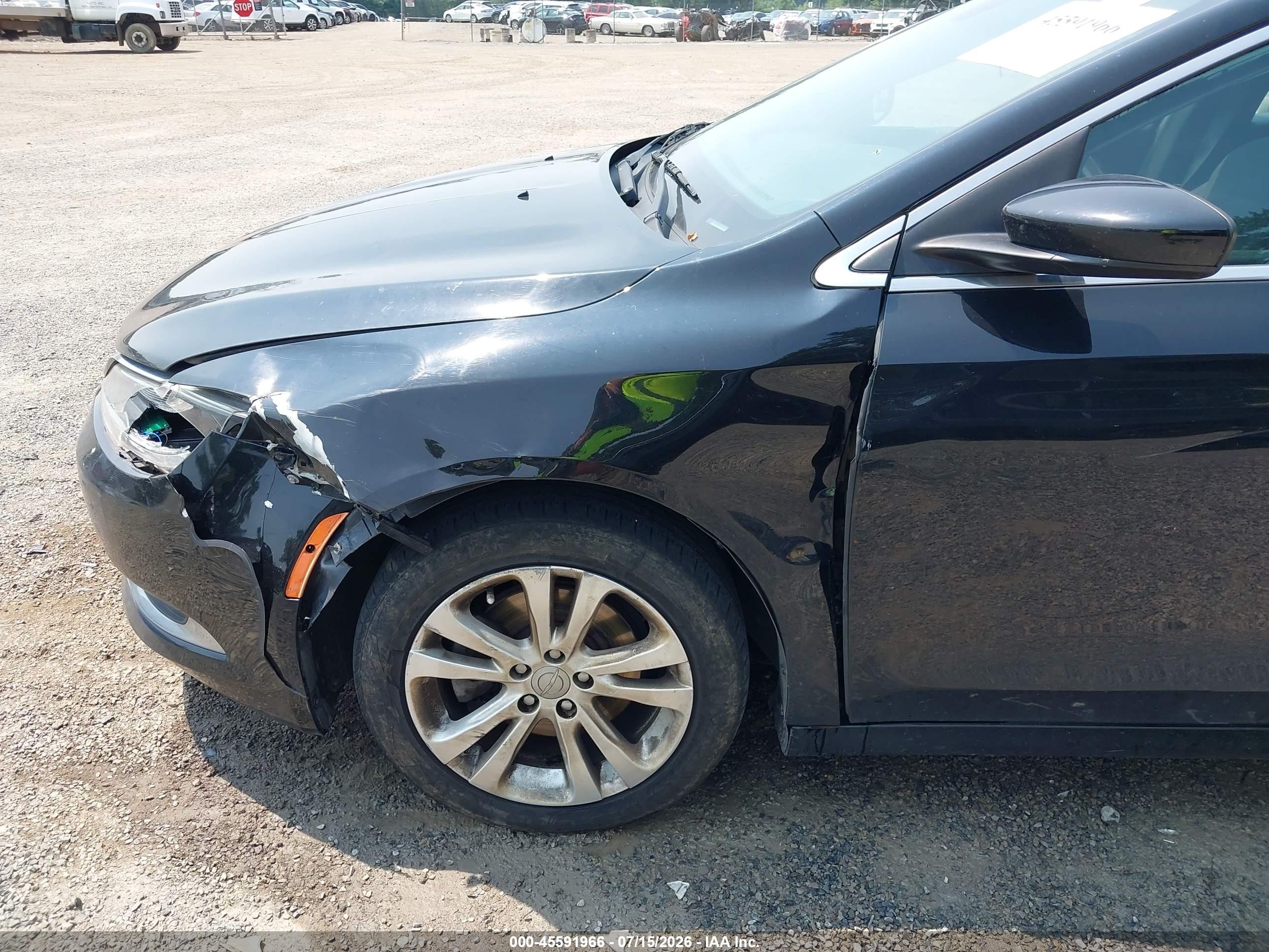 2015 Chrysler 200 Limited Black vin: 1C3CCCAB4FN617455