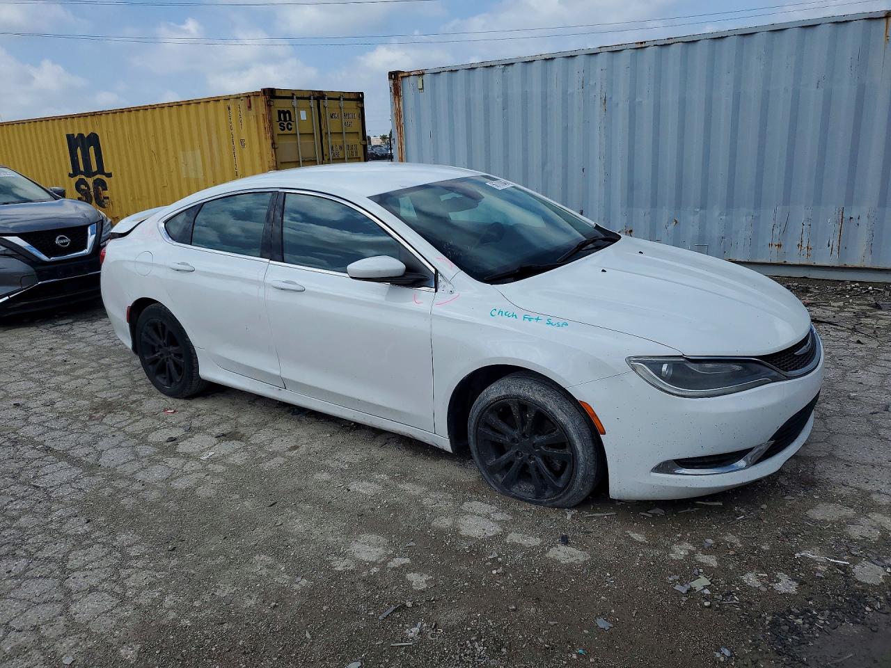 2015 Chrysler 200 Limited White vin: 1C3CCCAB4FN628956