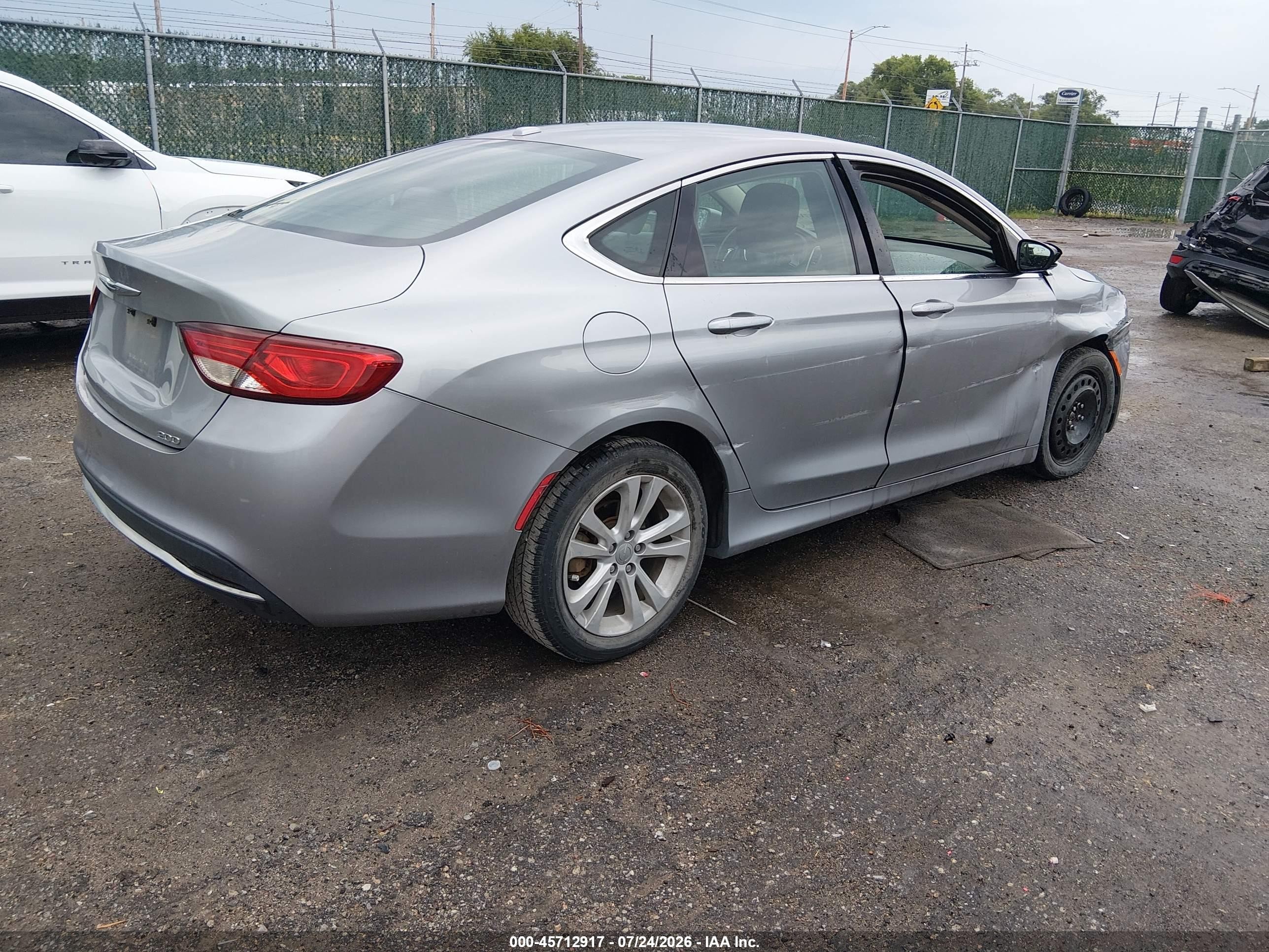 2015 Chrysler 200 Limited Gray vin: 1C3CCCAB4FN633185