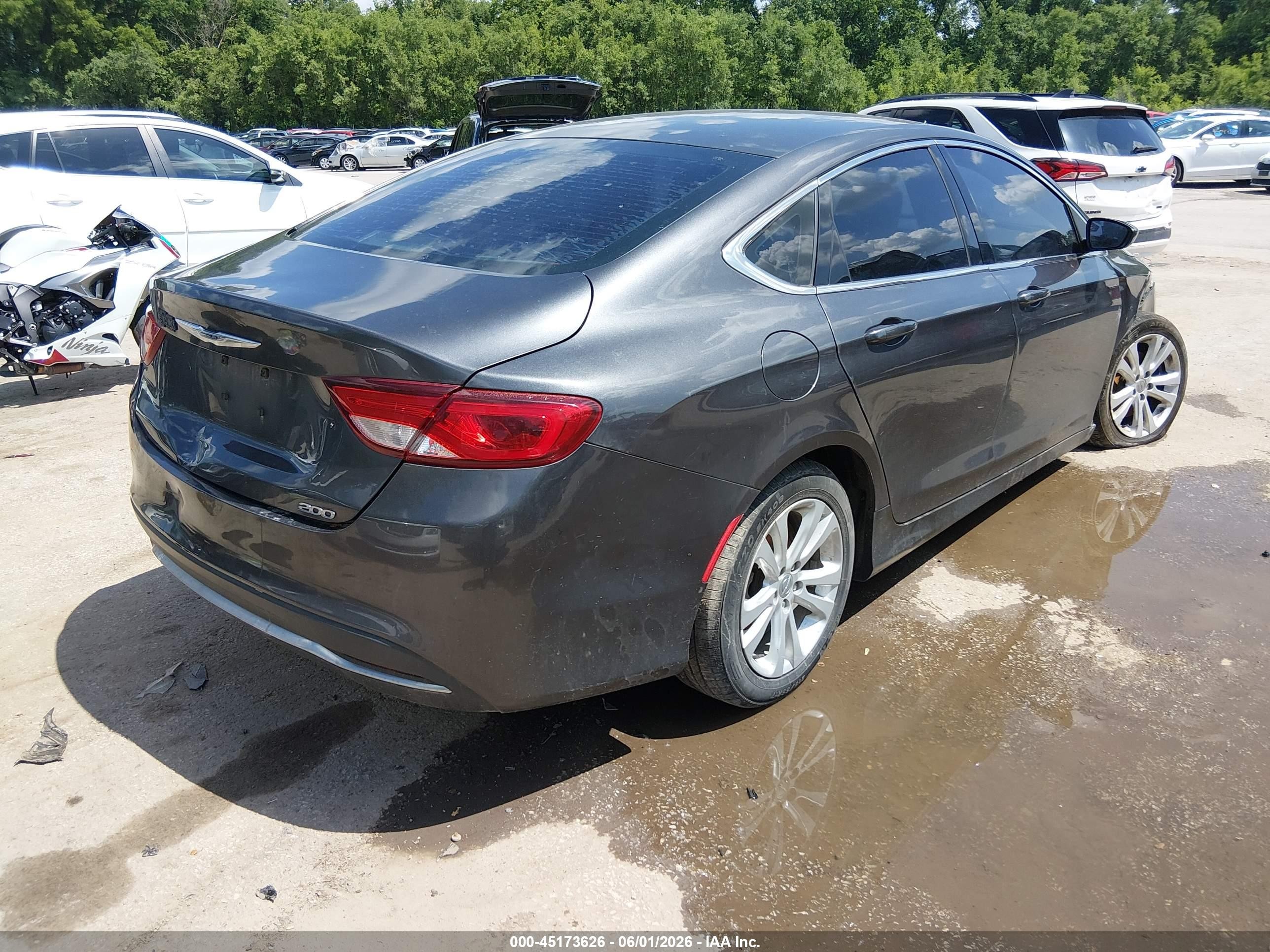2015 Chrysler 200 Limited Серый vin: 1C3CCCAB4FN686002