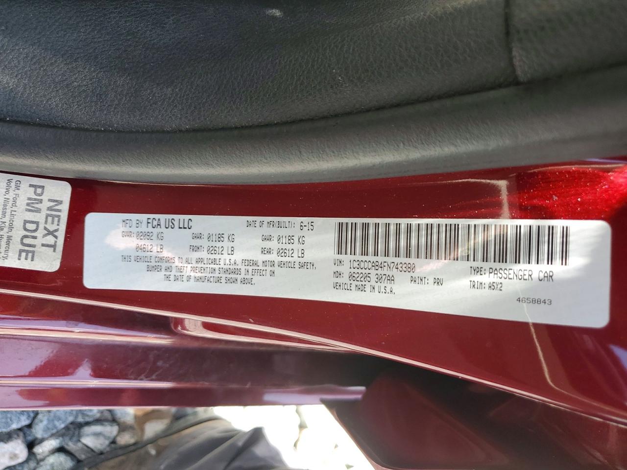 2015 Chrysler 200 Limited Red vin: 1C3CCCAB4FN743380