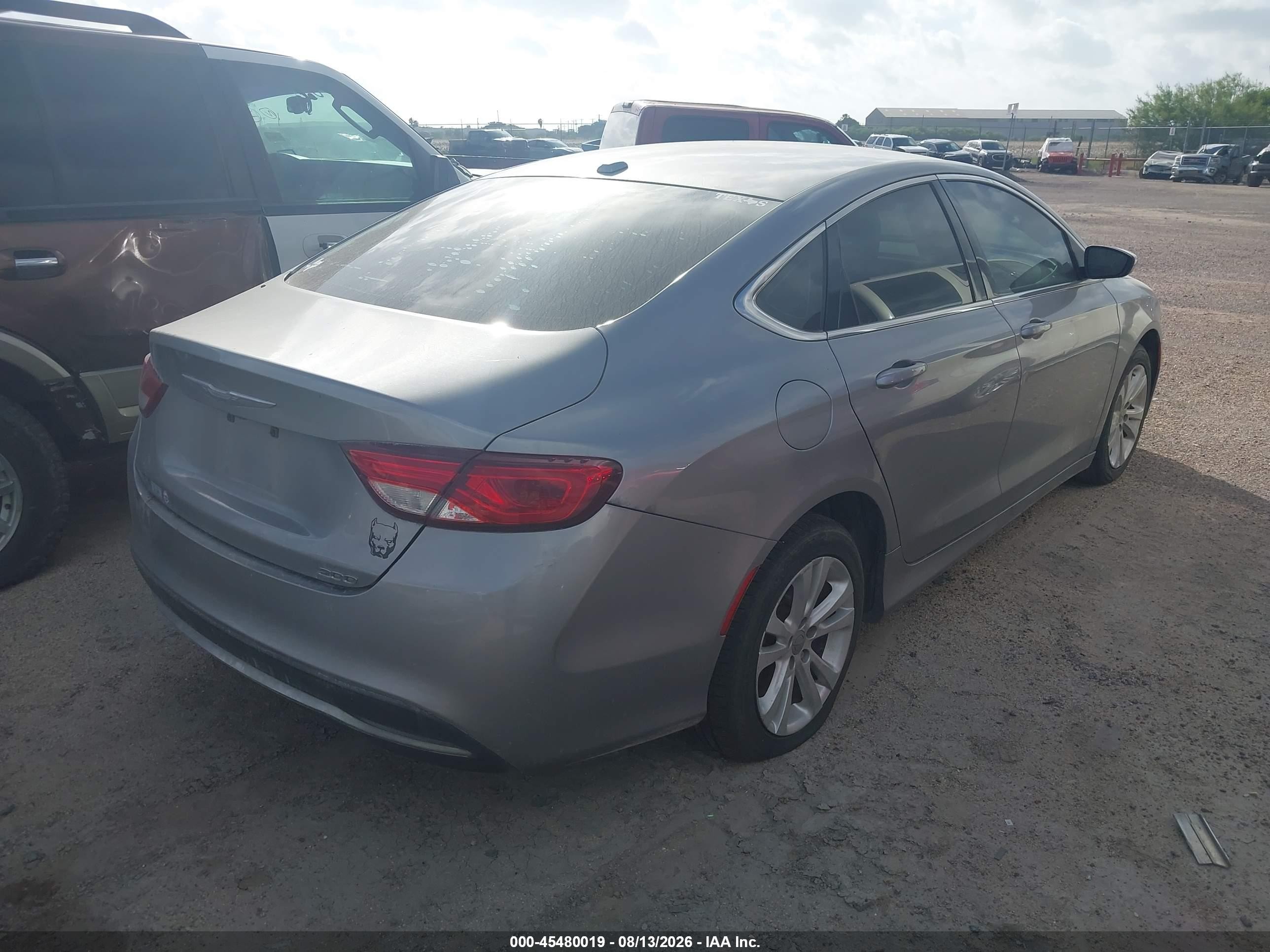 2015 Chrysler 200 Limited Gray vin: 1C3CCCAB4FN754394