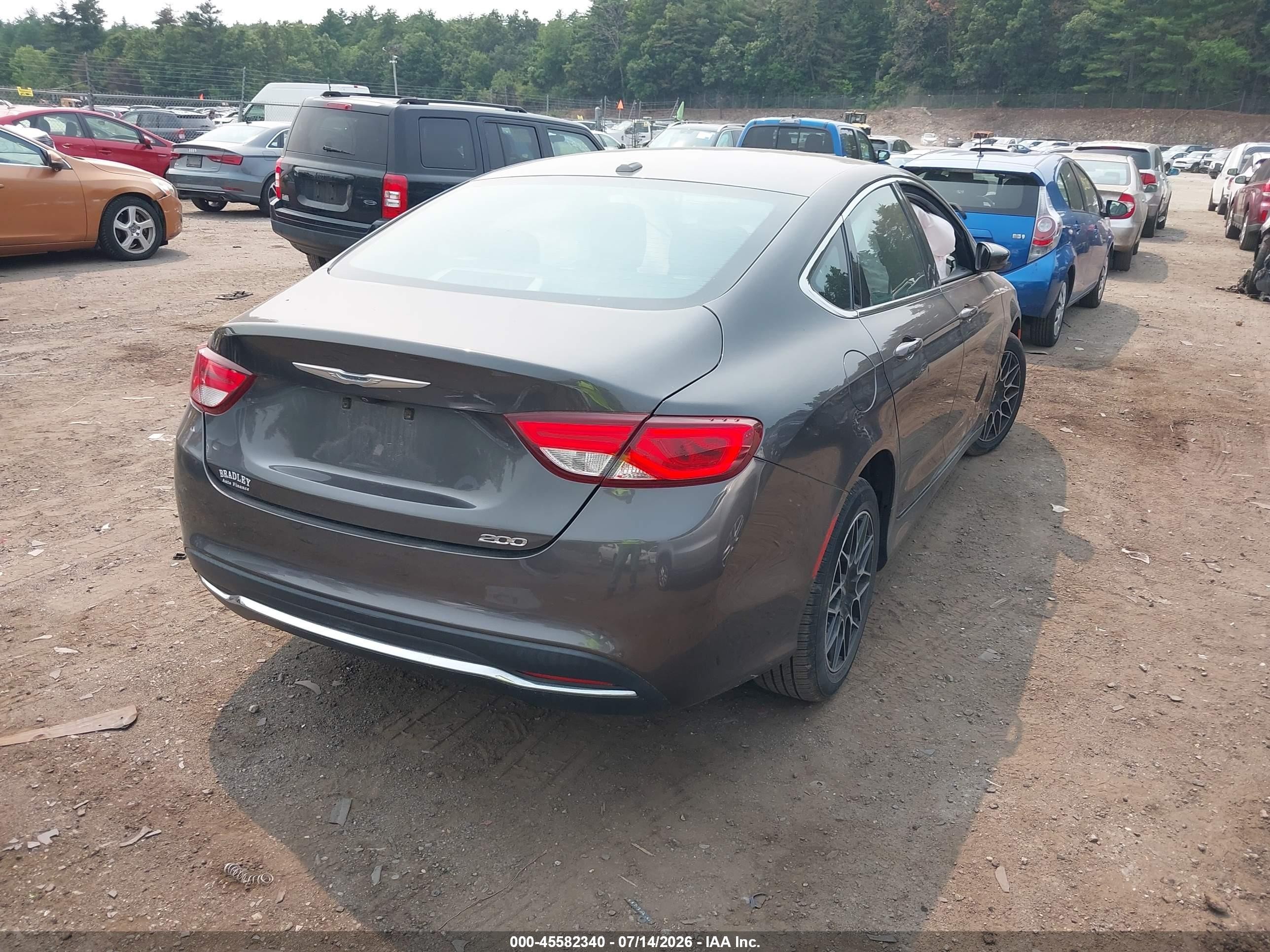 2015 Chrysler 200 Limited Gray vin: 1C3CCCAB5FN534620