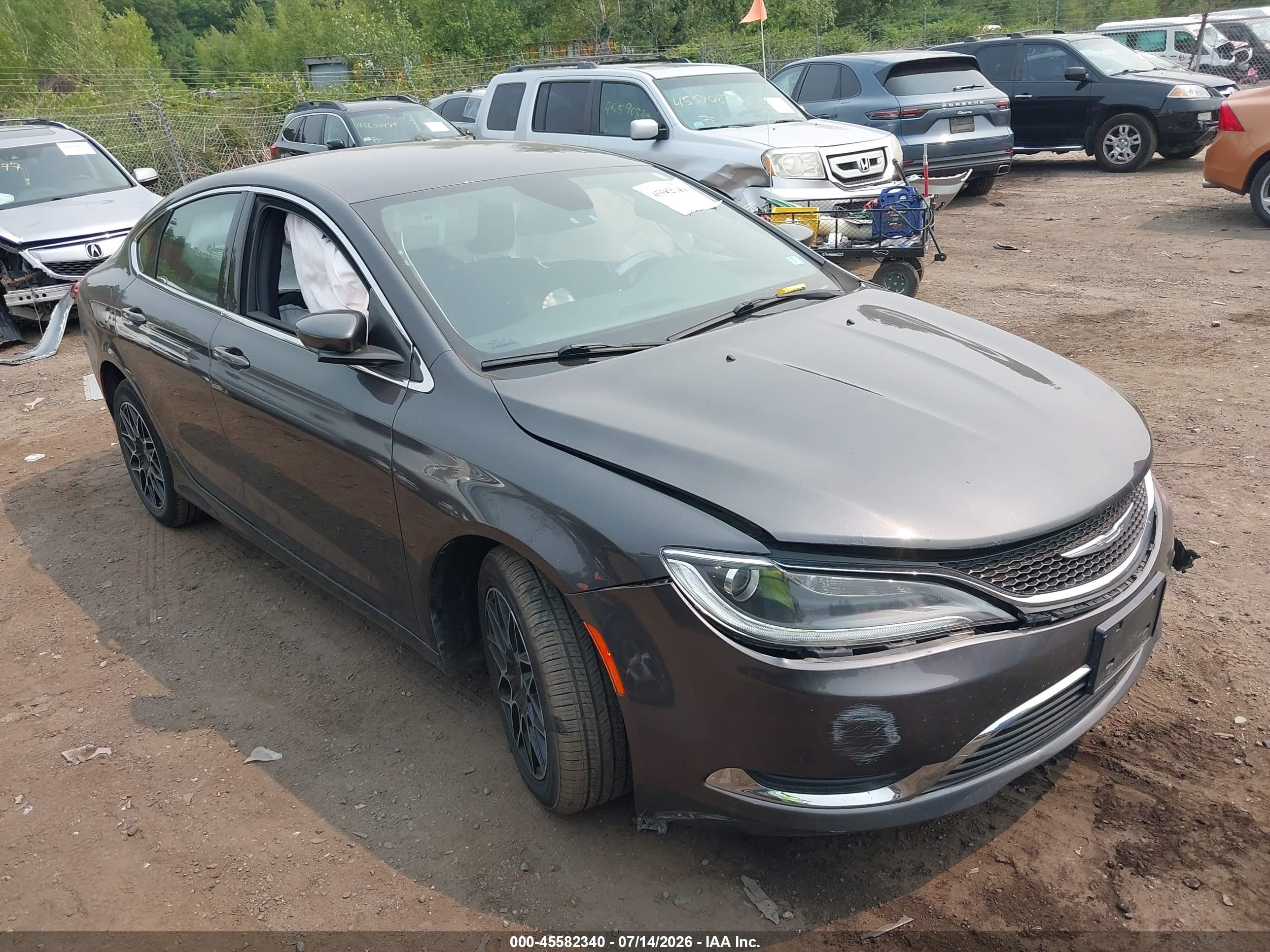 2015 Chrysler 200 Limited Gray vin: 1C3CCCAB5FN534620