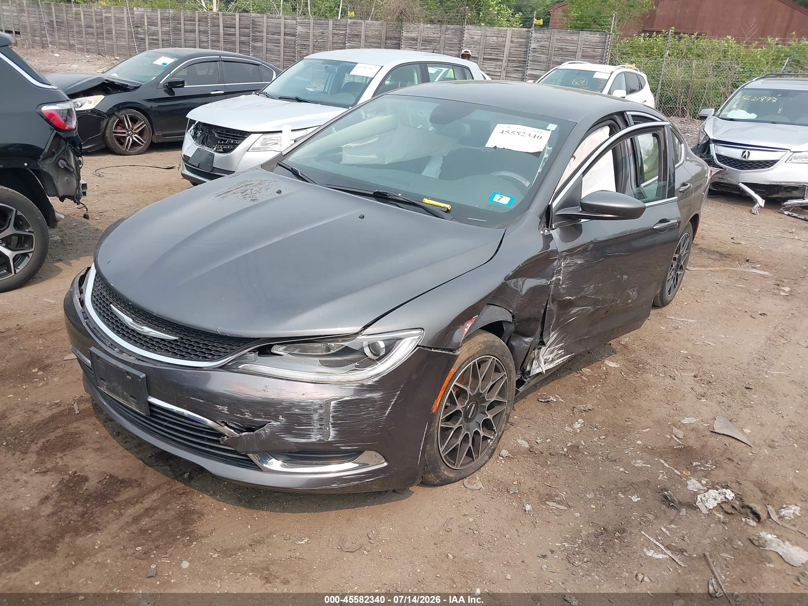 2015 Chrysler 200 Limited Gray vin: 1C3CCCAB5FN534620