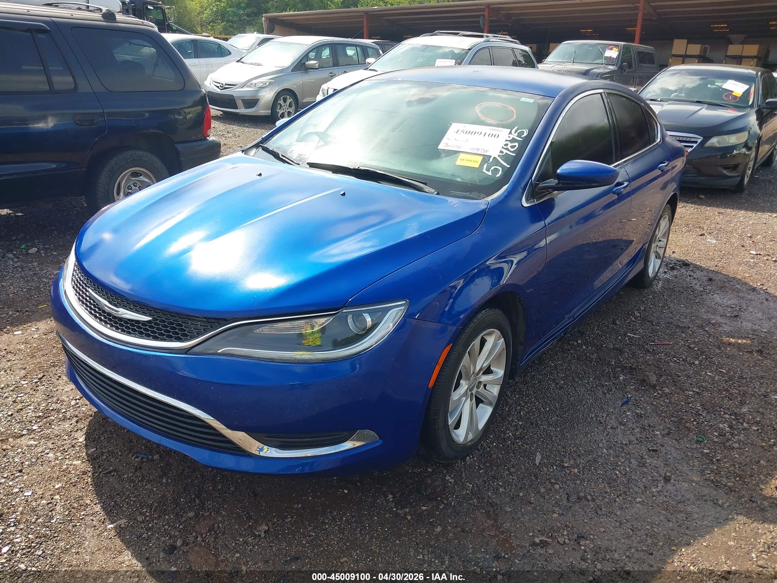 2015 Chrysler 200 Limited Blue vin: 1C3CCCAB5FN579895
