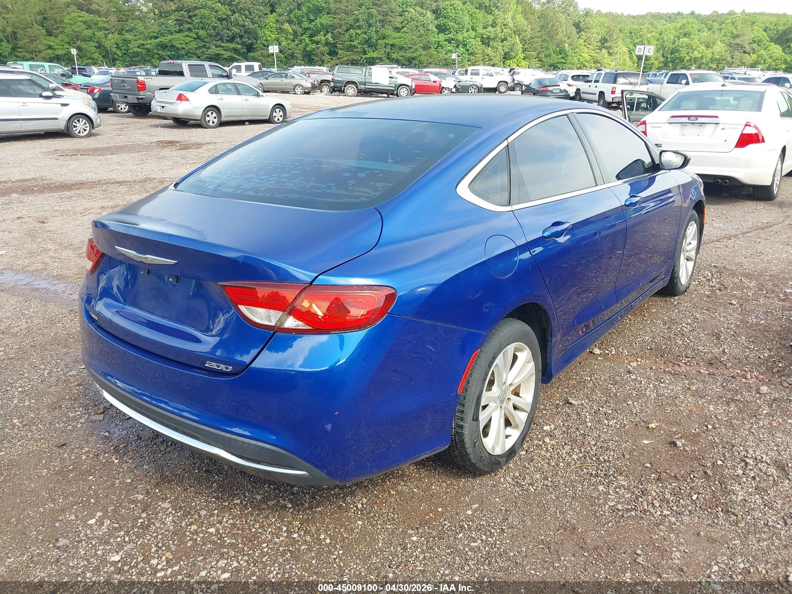 2015 Chrysler 200 Limited Blue vin: 1C3CCCAB5FN579895
