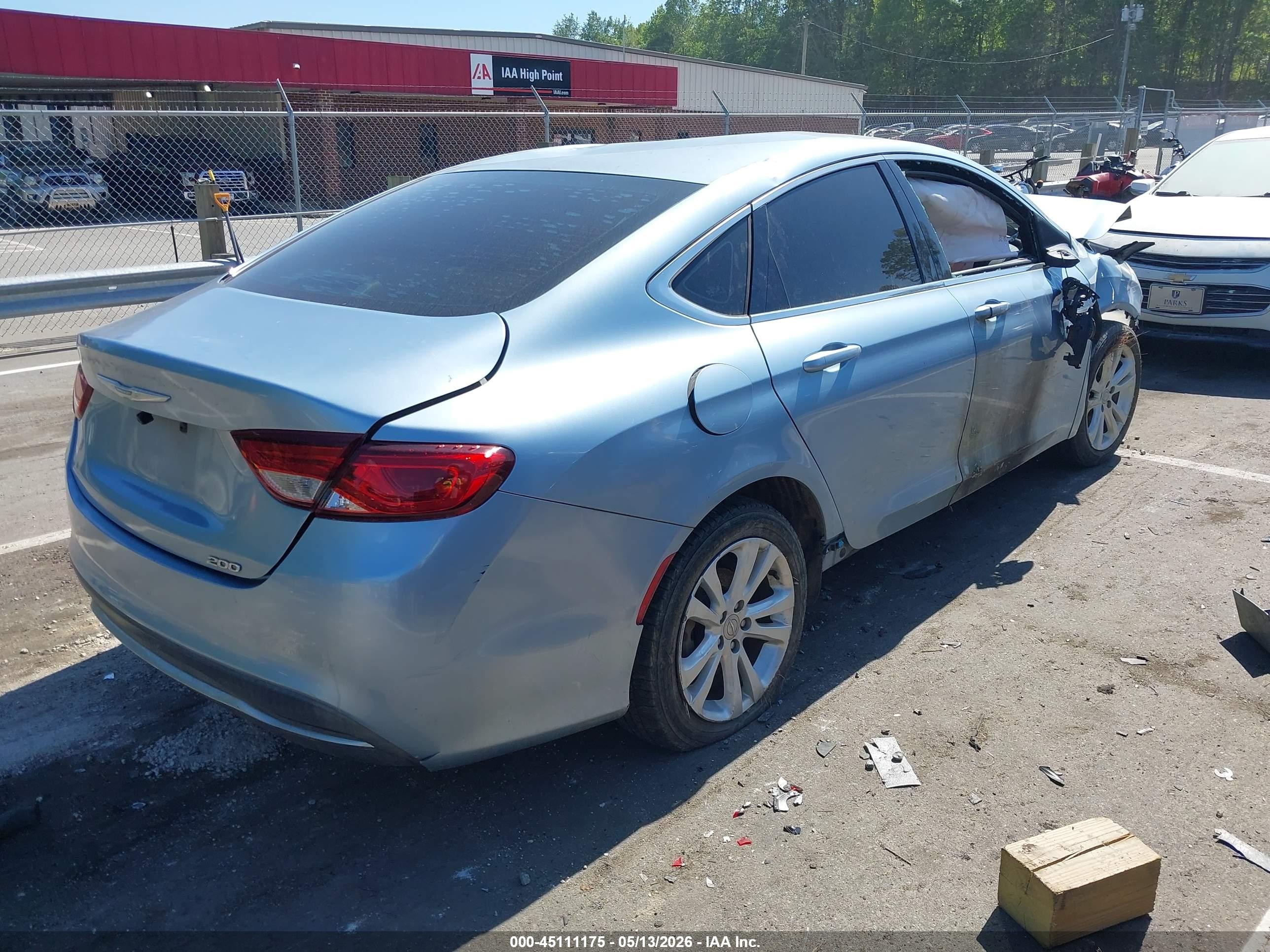 2015 Chrysler 200 Limited Light Blue vin: 1C3CCCAB5FN648195