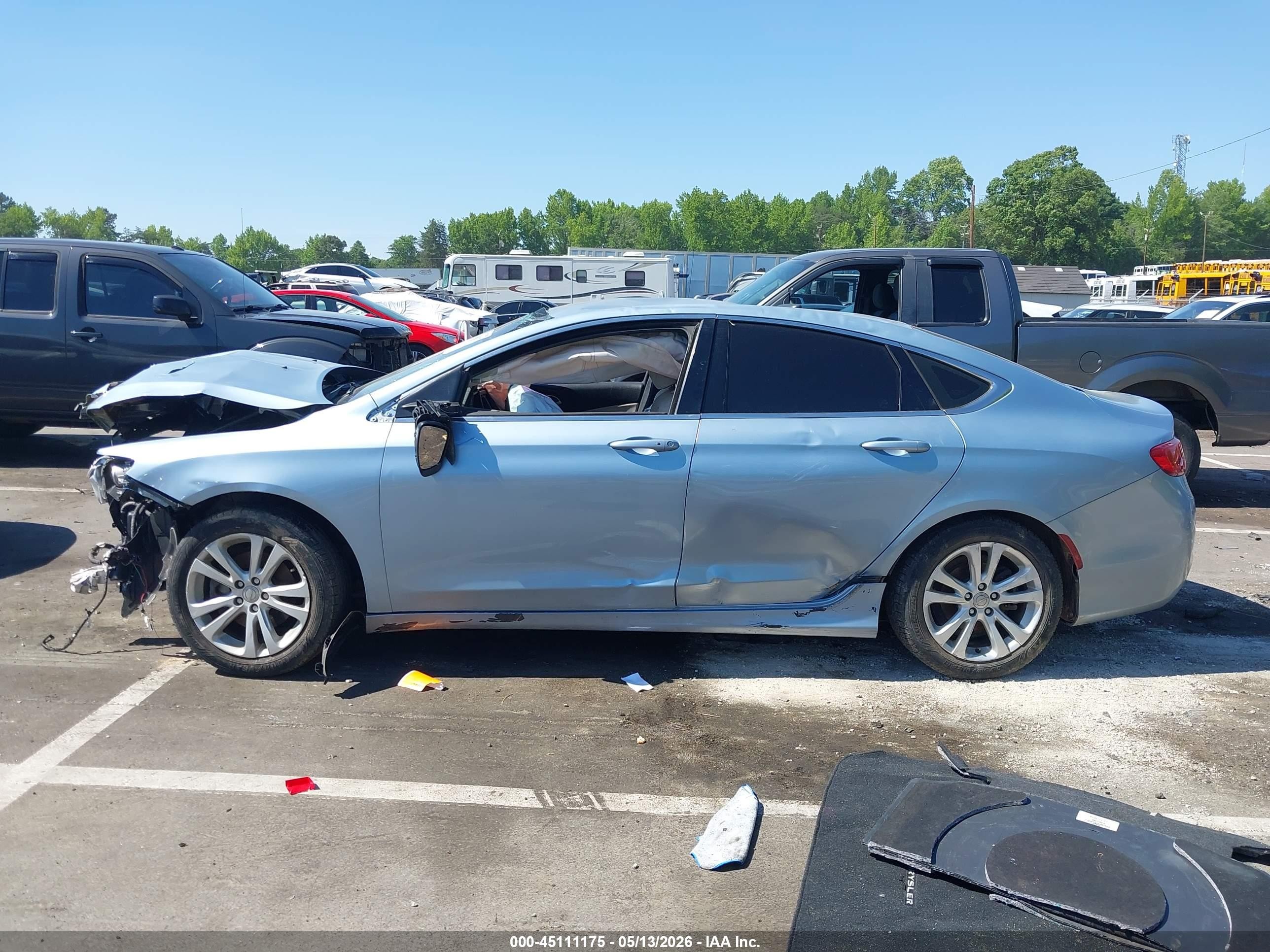 2015 Chrysler 200 Limited Light Blue vin: 1C3CCCAB5FN648195