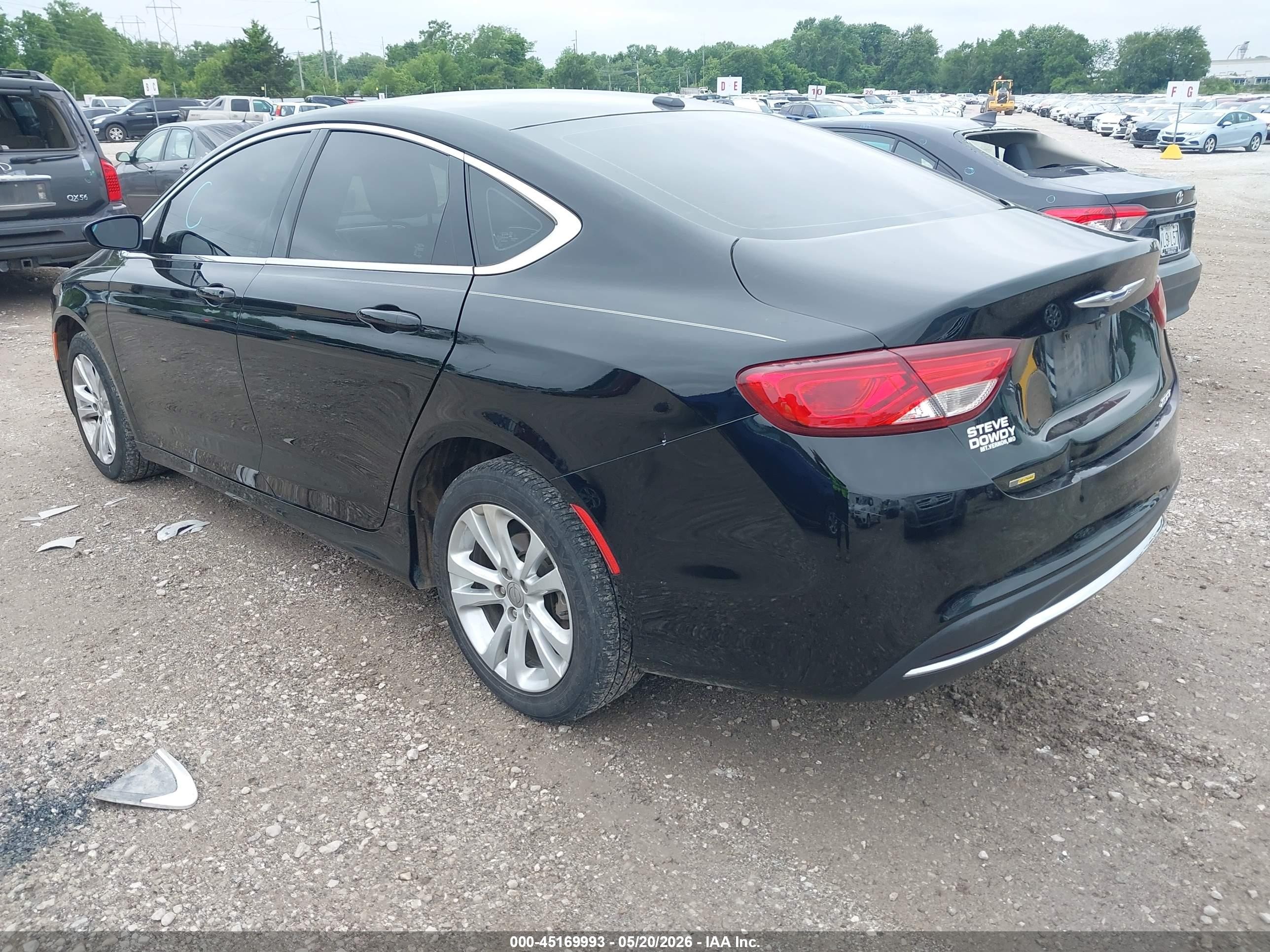 2015 Chrysler 200 Limited Black vin: 1C3CCCAB5FN657639