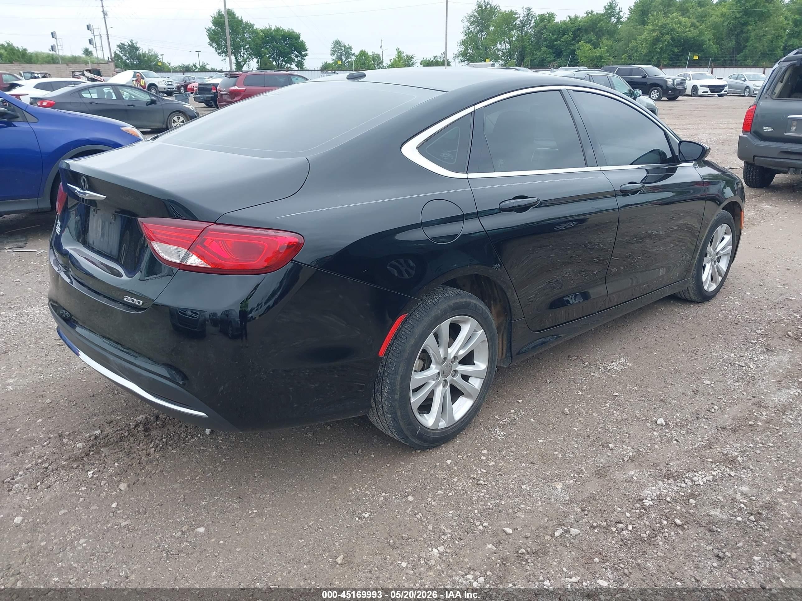 2015 Chrysler 200 Limited Black vin: 1C3CCCAB5FN657639