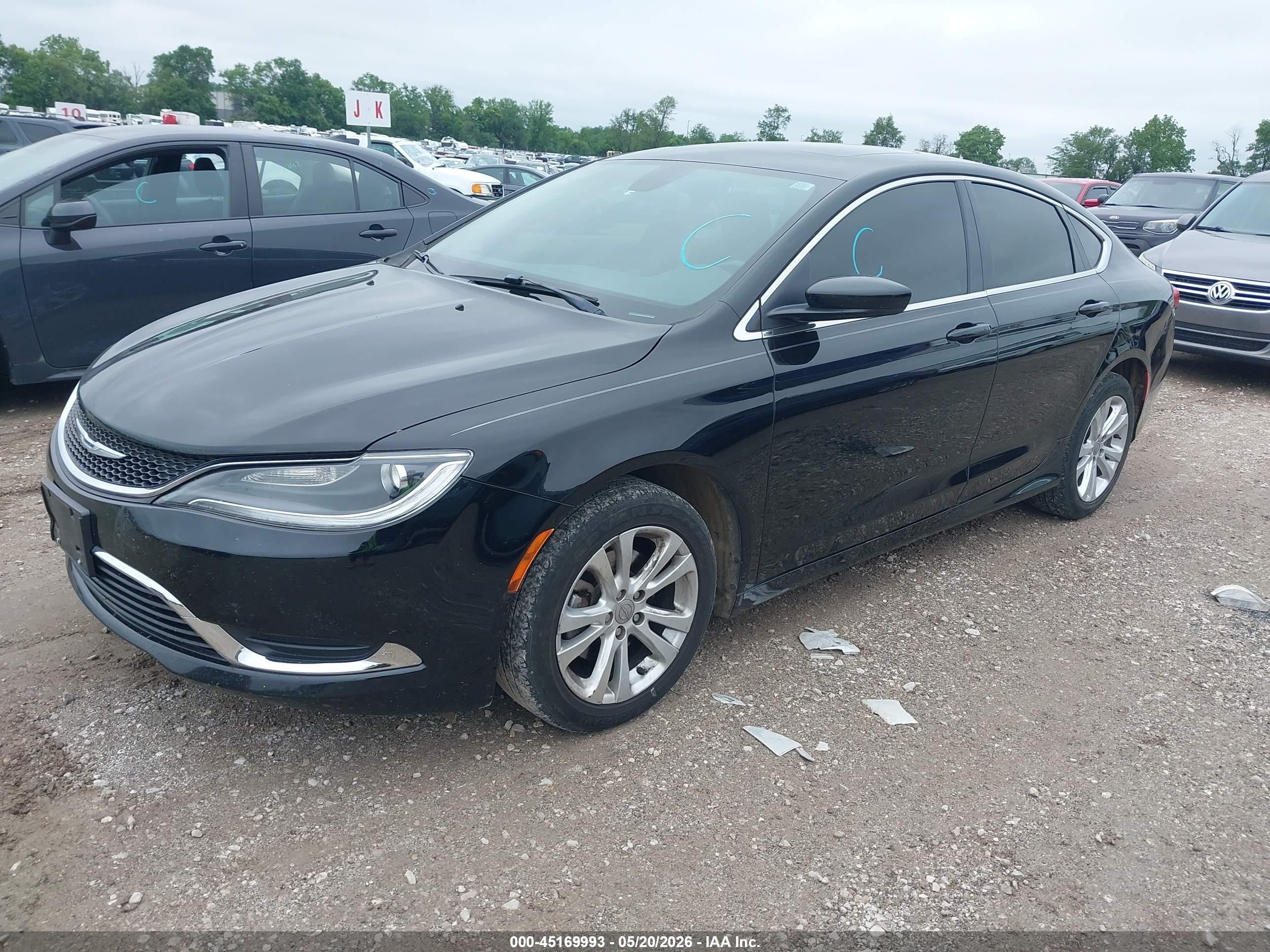2015 Chrysler 200 Limited Black vin: 1C3CCCAB5FN657639
