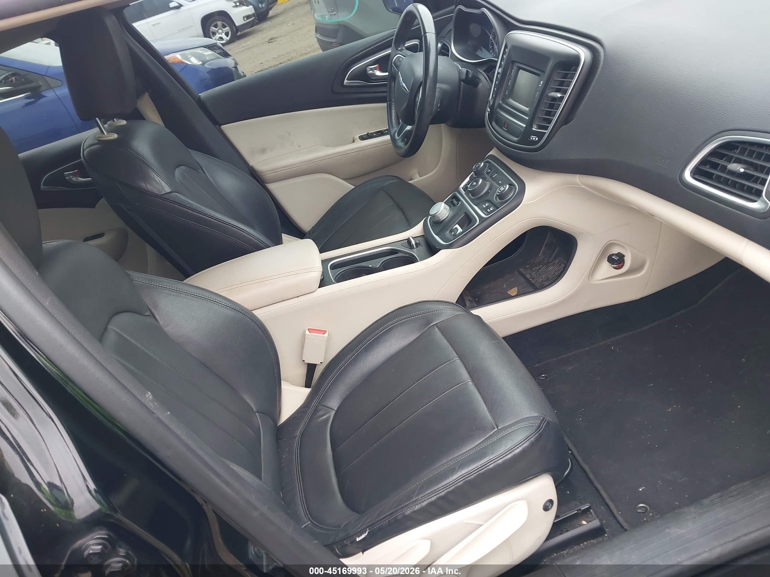 2015 Chrysler 200 Limited Black vin: 1C3CCCAB5FN657639