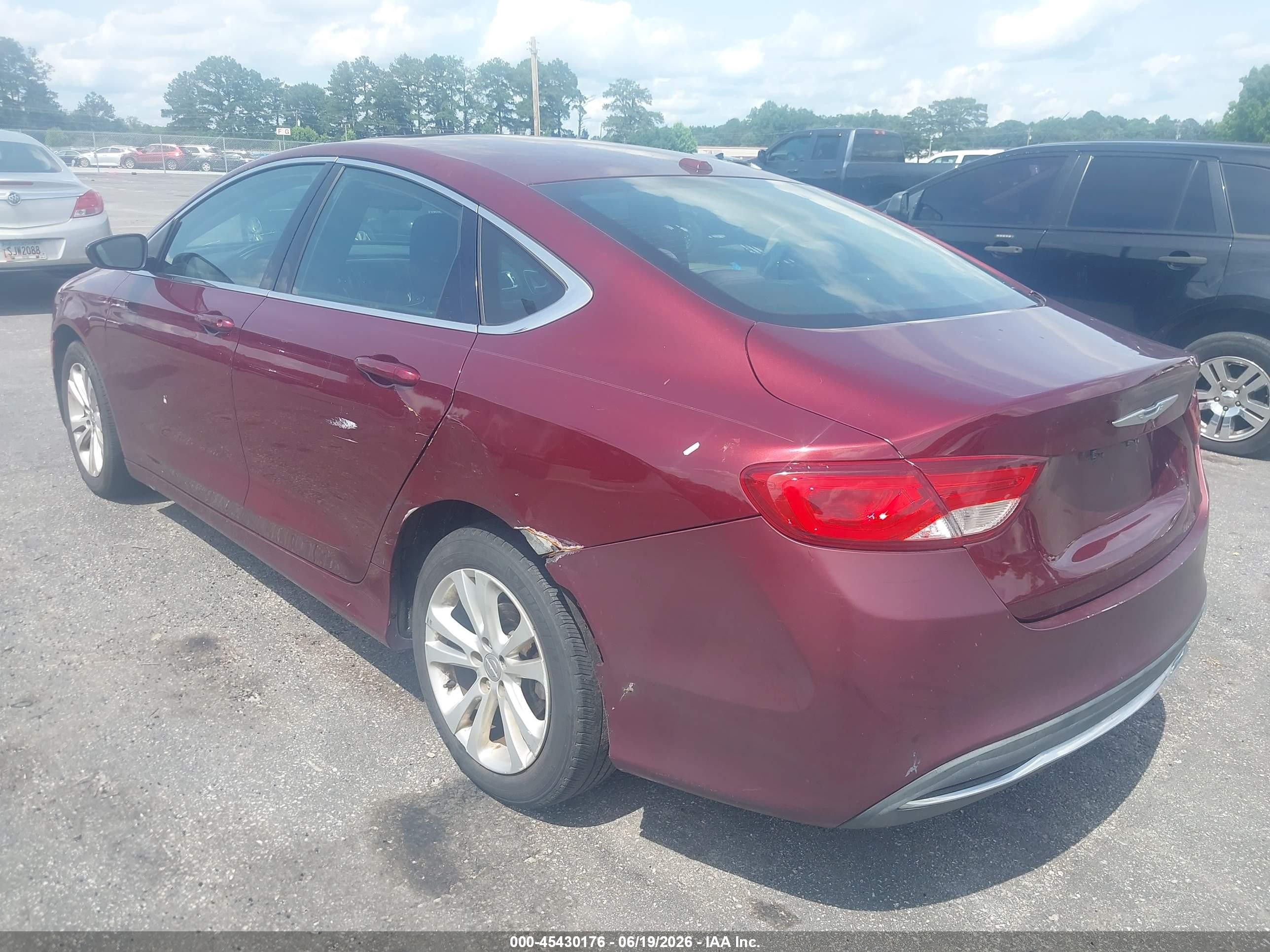 2015 Chrysler 200 Limited Maroon vin: 1C3CCCAB5FN713773