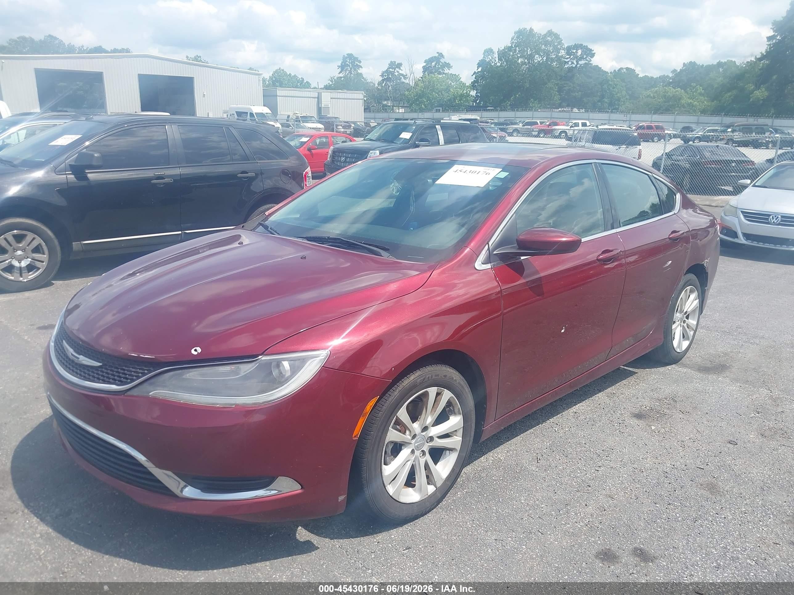 2015 Chrysler 200 Limited Maroon vin: 1C3CCCAB5FN713773