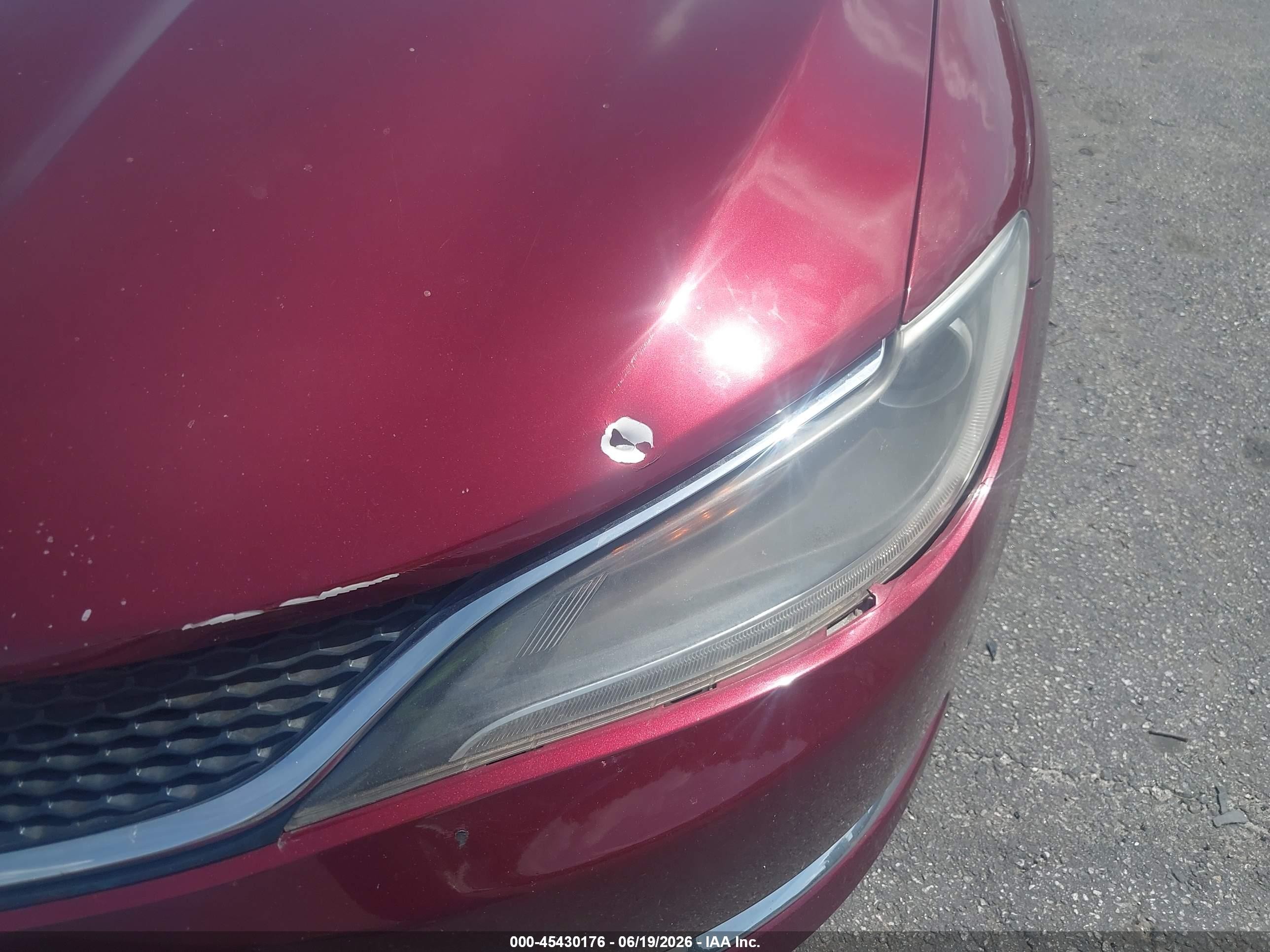 2015 Chrysler 200 Limited Maroon vin: 1C3CCCAB5FN713773