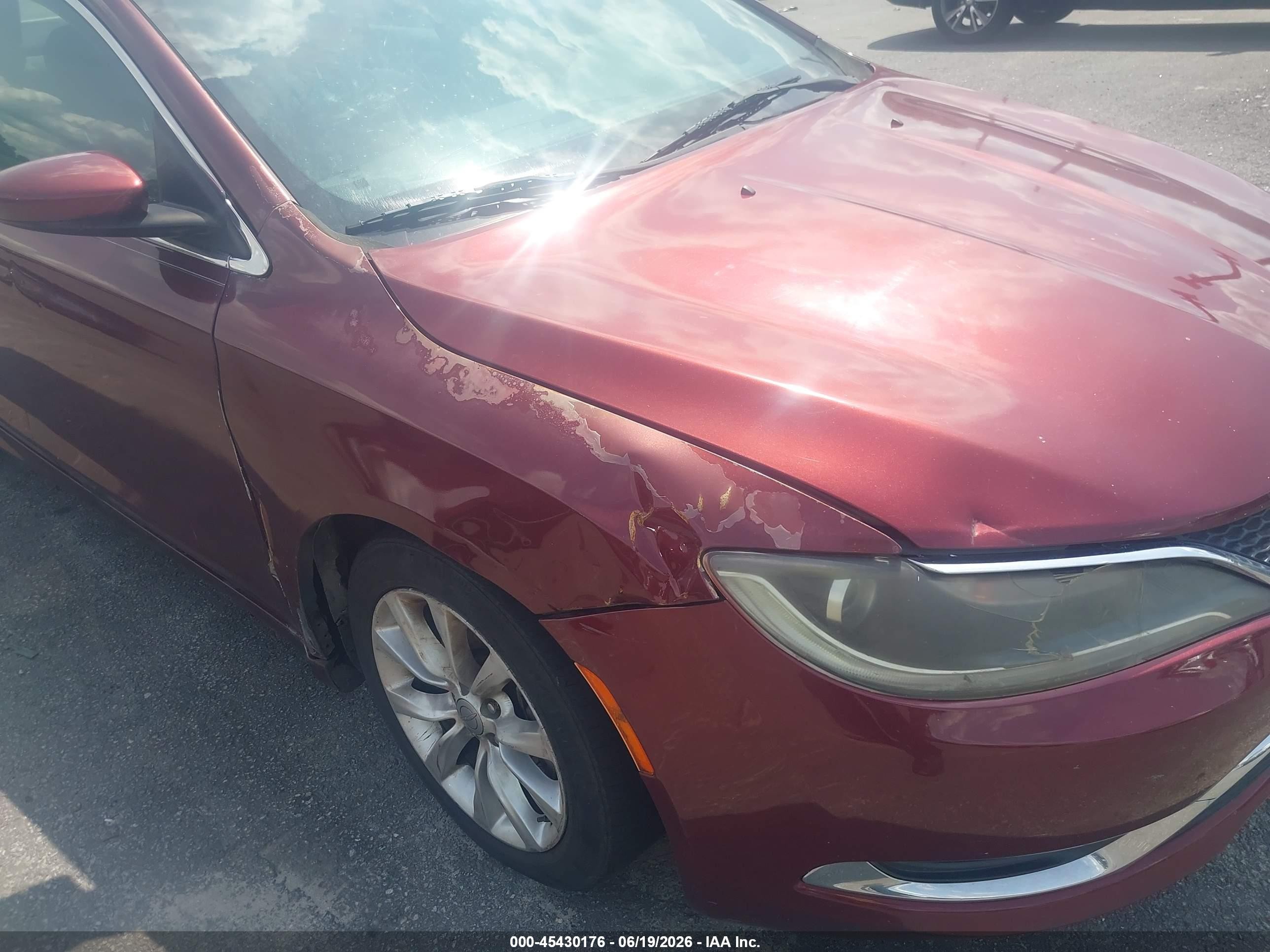 2015 Chrysler 200 Limited Maroon vin: 1C3CCCAB5FN713773