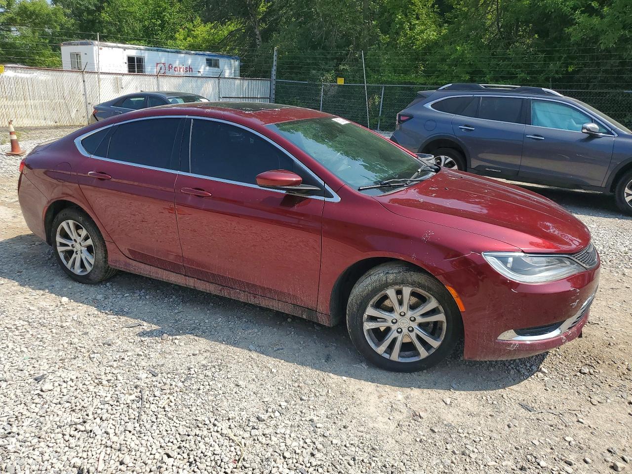 2015 Chrysler 200 Limited Red vin: 1C3CCCAB5FN731416