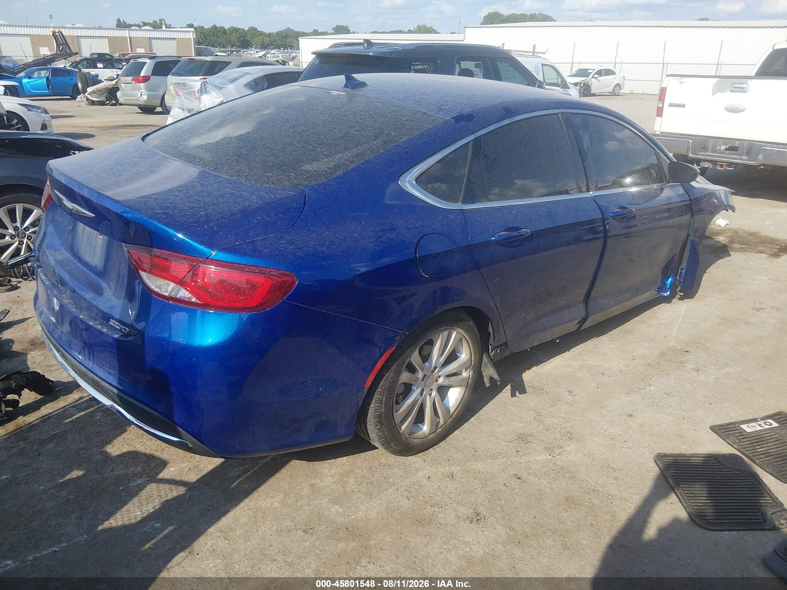 2015 Chrysler 200 Limited Blue vin: 1C3CCCAB5FN734980