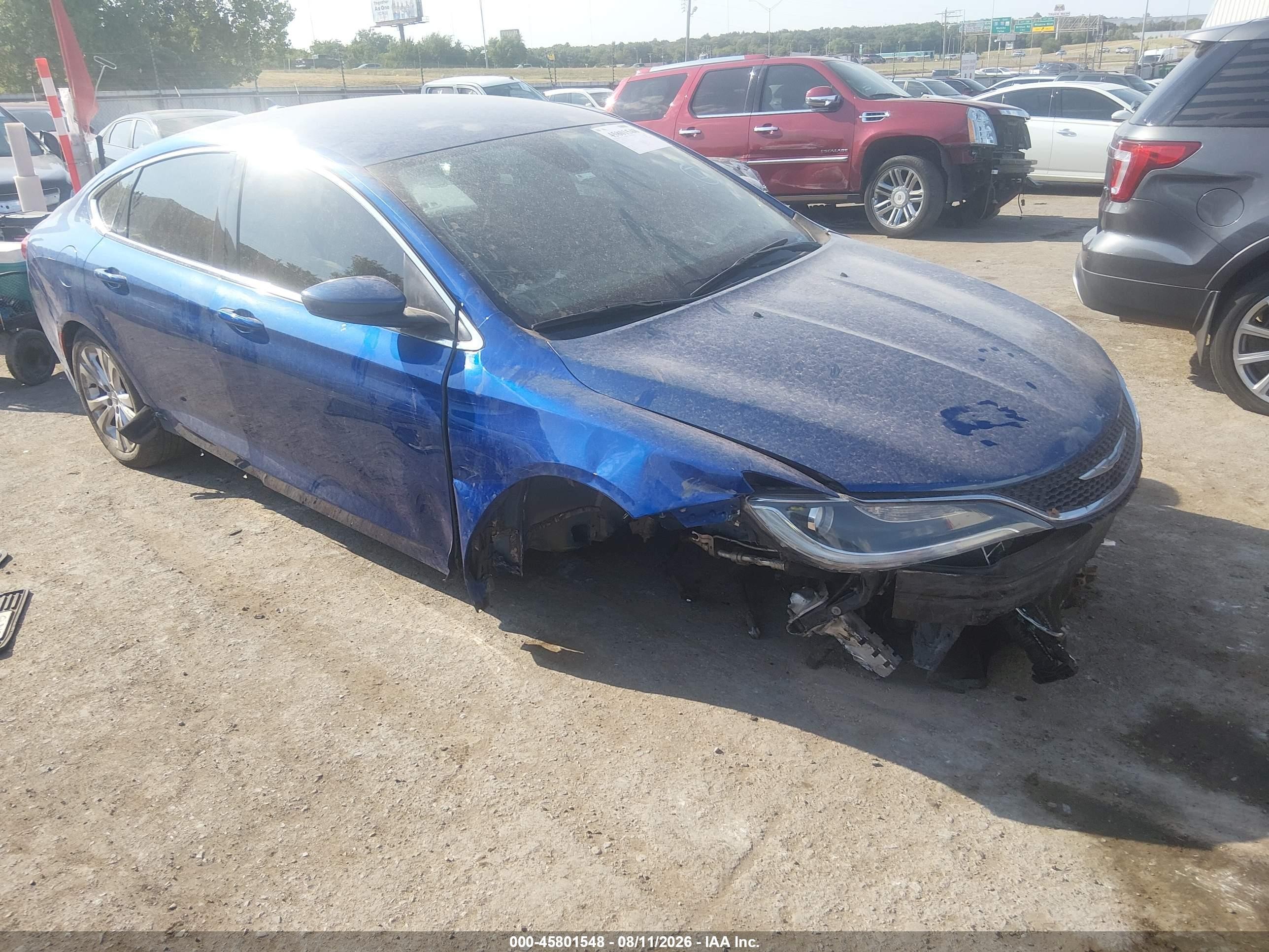 2015 Chrysler 200 Limited Blue vin: 1C3CCCAB5FN734980