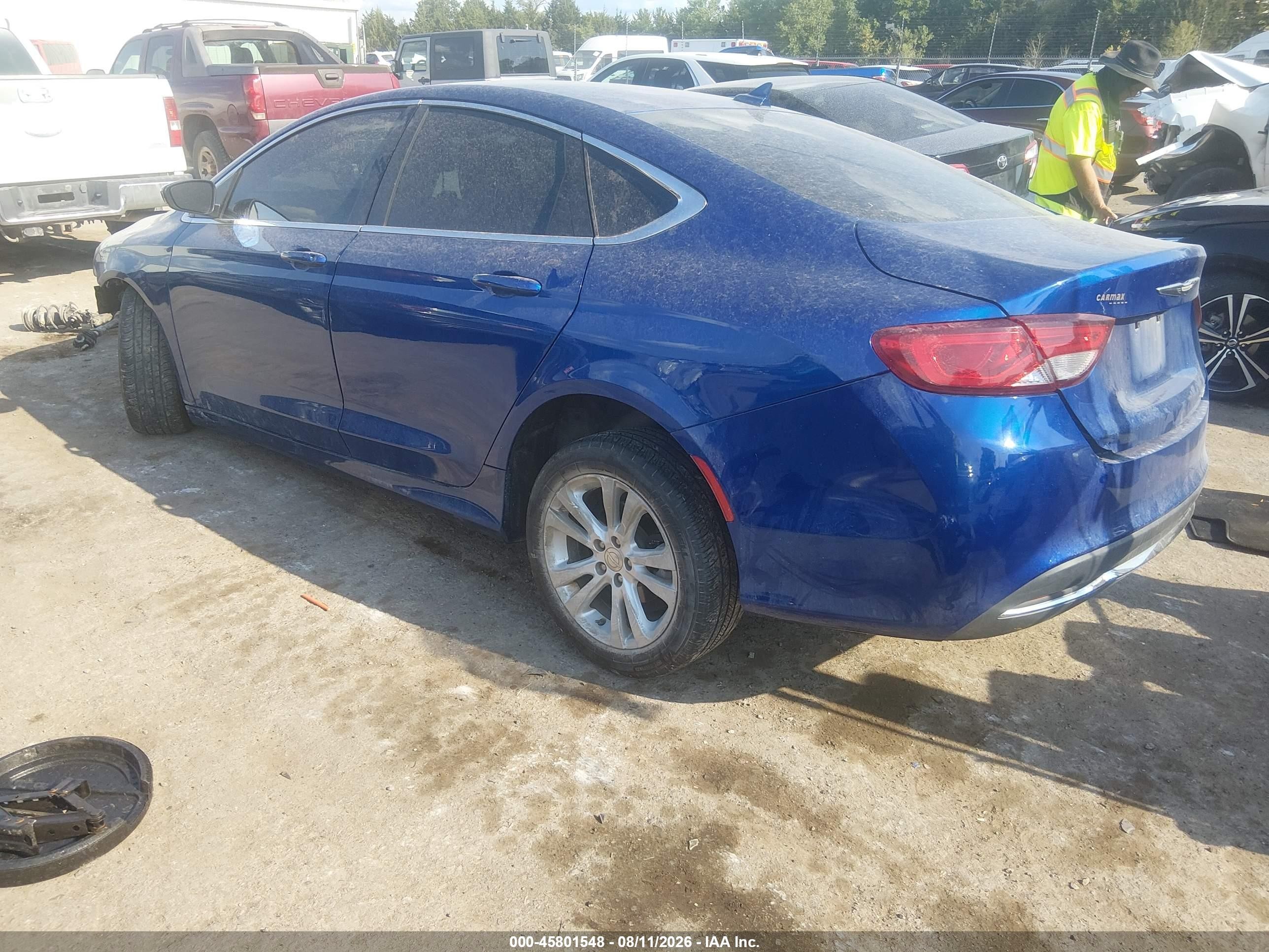 2015 Chrysler 200 Limited Blue vin: 1C3CCCAB5FN734980