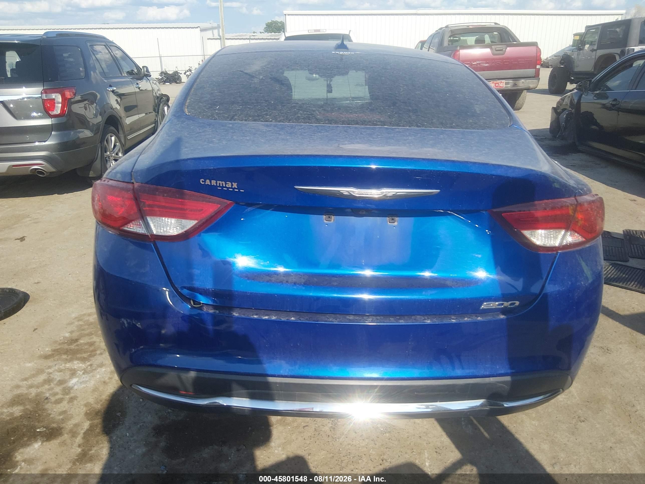 2015 Chrysler 200 Limited Blue vin: 1C3CCCAB5FN734980