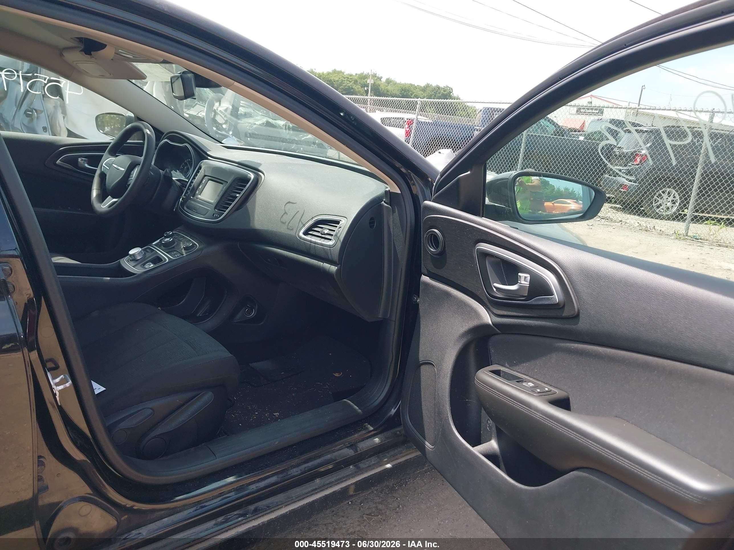 2015 Chrysler 200 Limited Black vin: 1C3CCCAB5FN738009